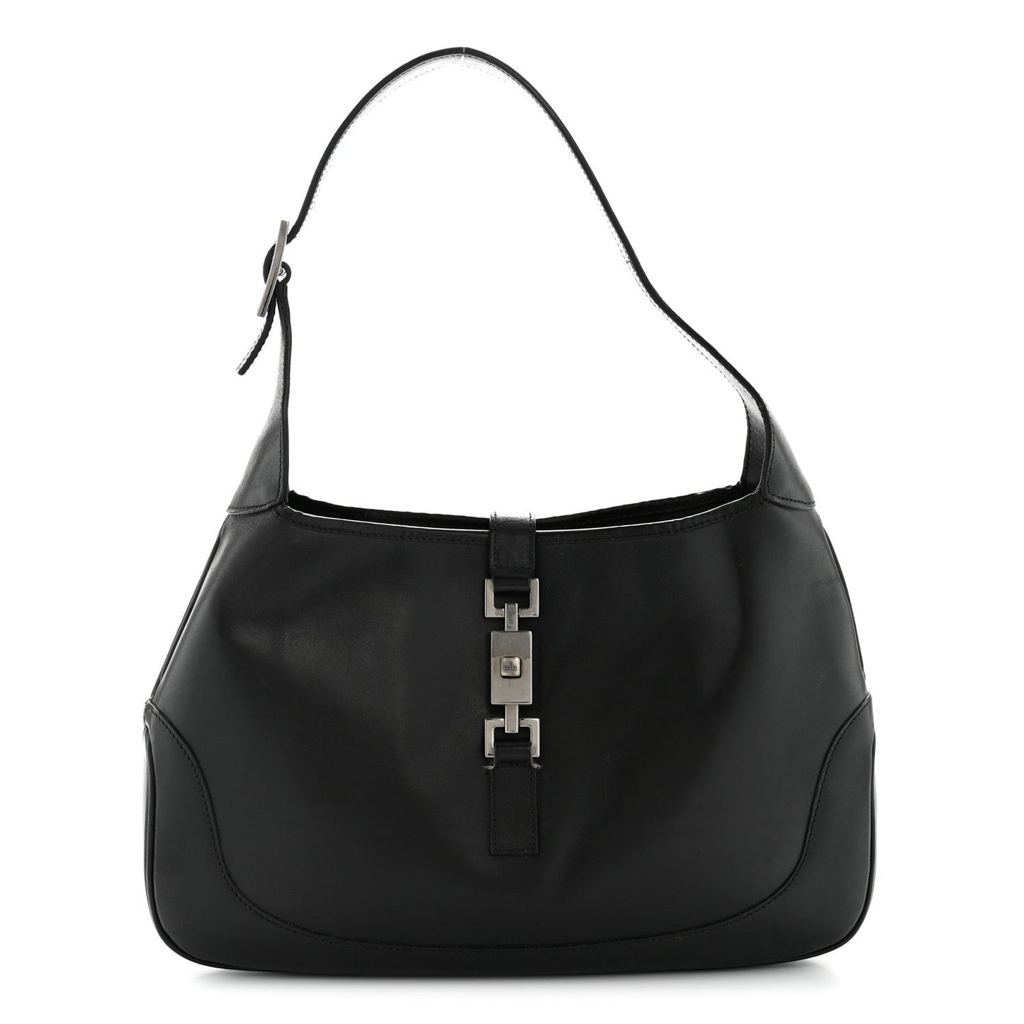 Calfskin Small Jackie O Hobo Black