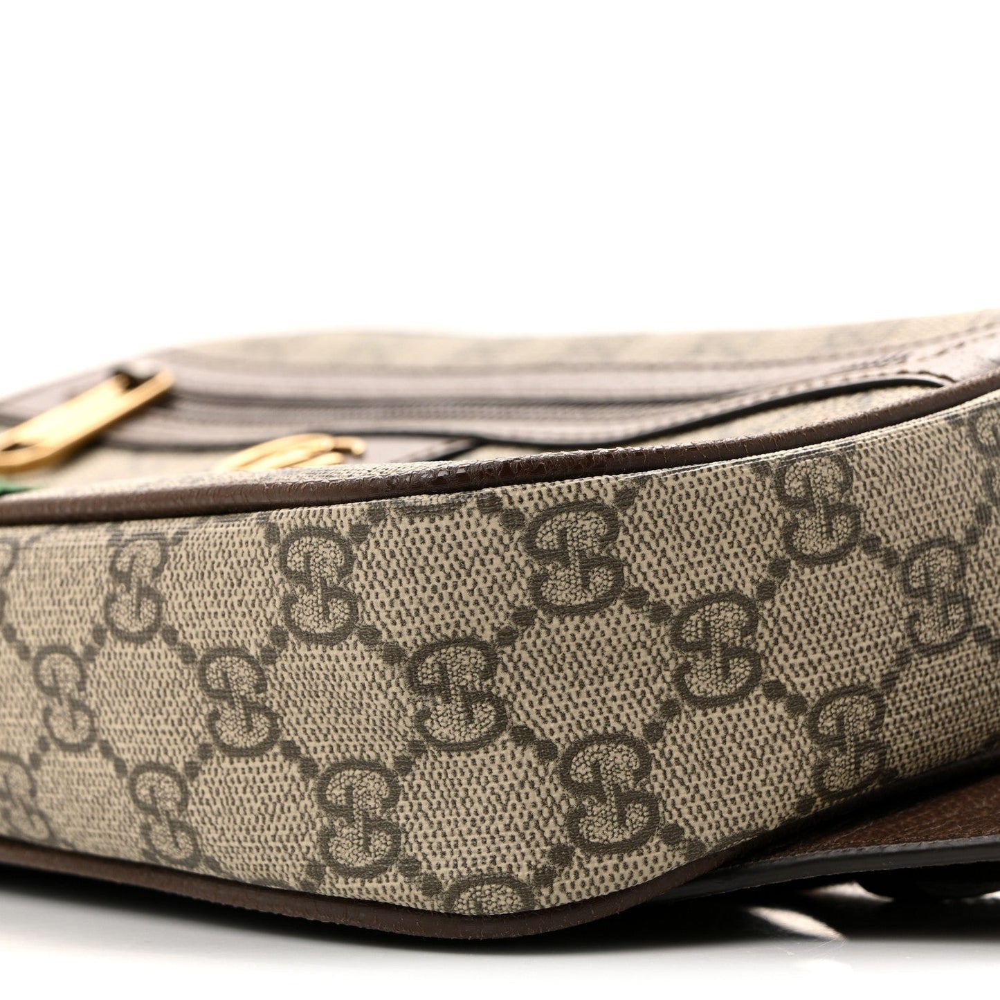 Soft GG Supreme Monogram Medium Ophidia Belt Bag Dark Brown
