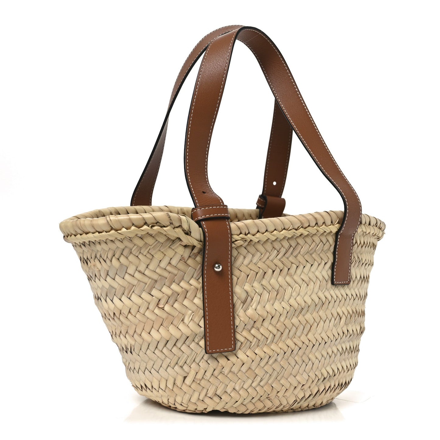 Raffia Small Basket Tote Bag Natural Tan