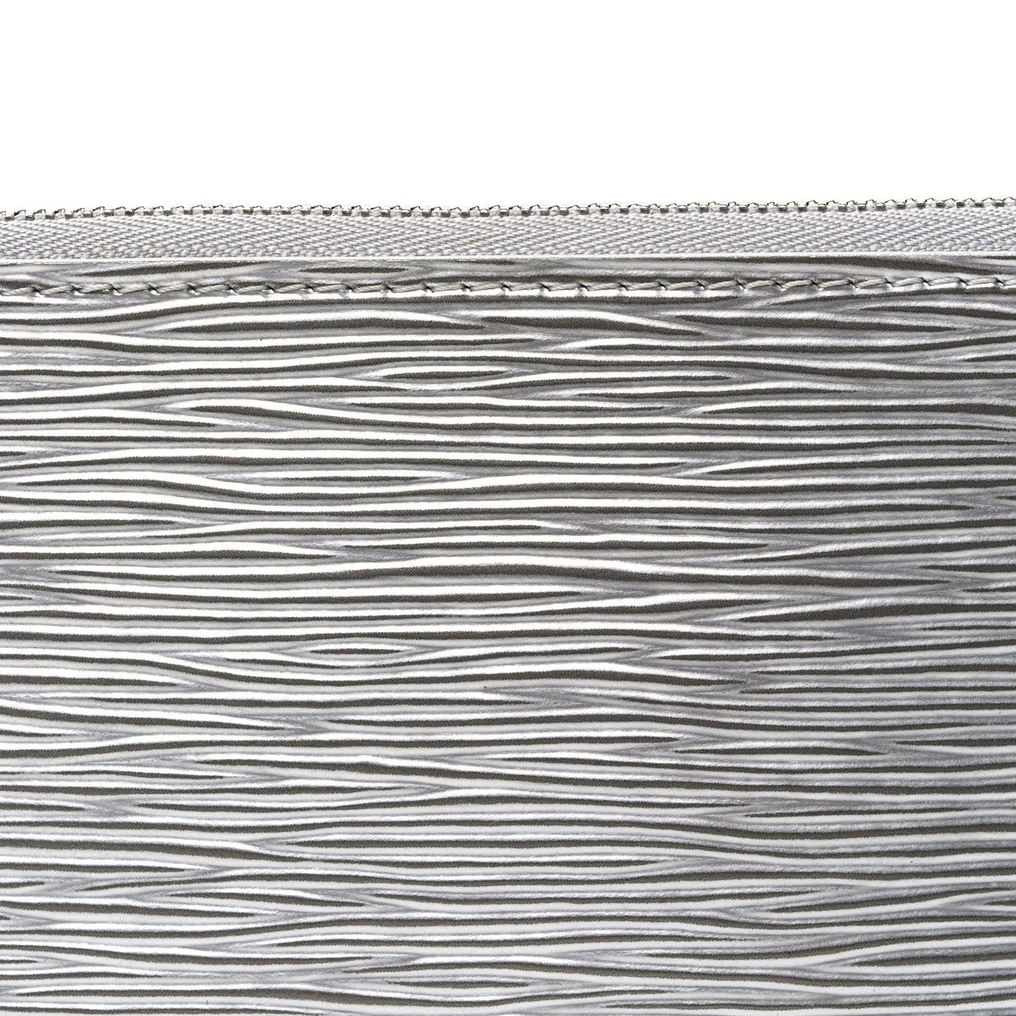 Epi Pochette Accessories Metallic Silver