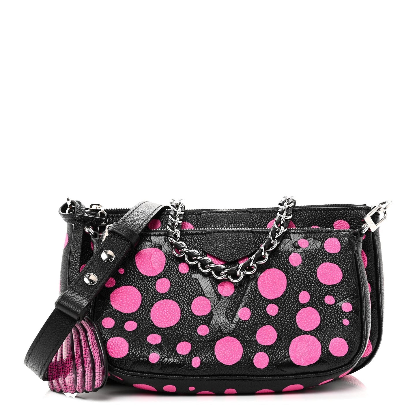 LV X YK Empreinte Multi Pochette Accessories Black Fuchsia