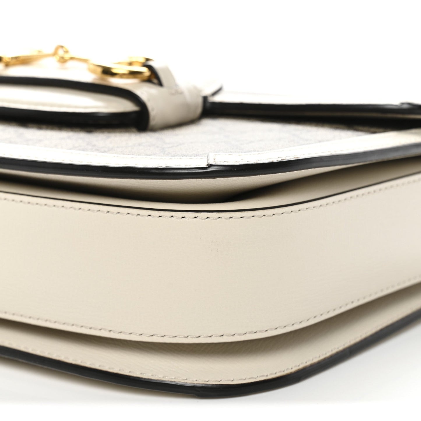 GG Supreme Monogram Horsebit 1955 Shoulder Bag Beige Mystic White
