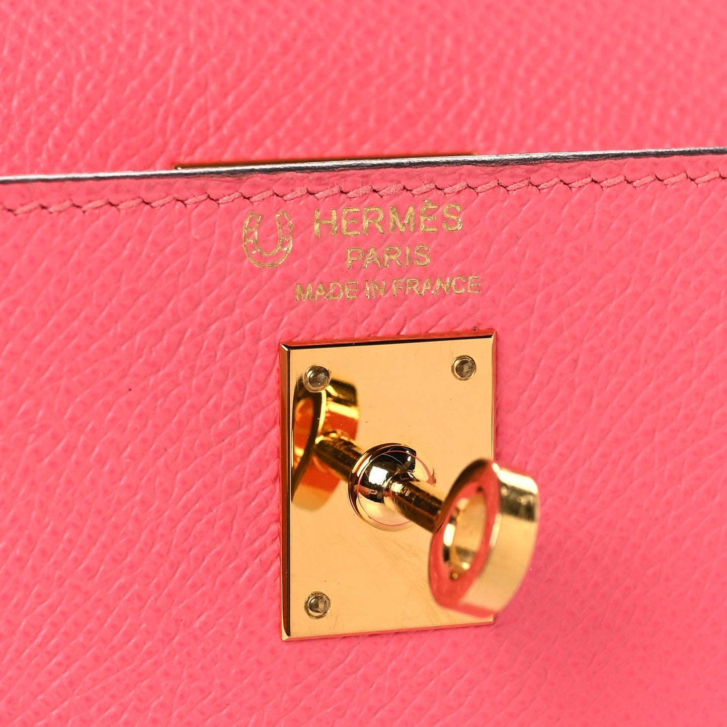 Epsom Bi-Color Horseshoe Kelly Sellier 25 Rose Azalee Craie