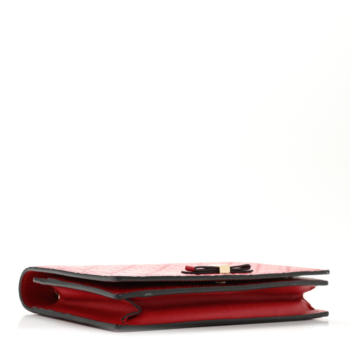 Guccissima Signature Bowy Chain Wallet Hibiscus Red