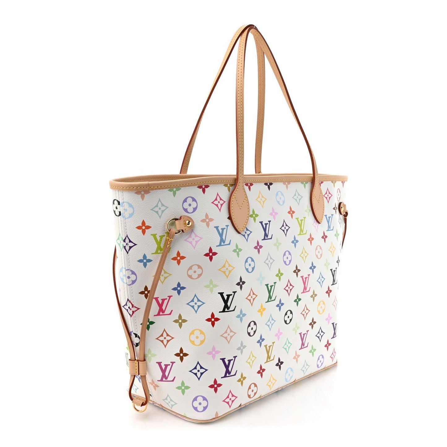 LV X TM Monogram Multicolor Neverfull MM White