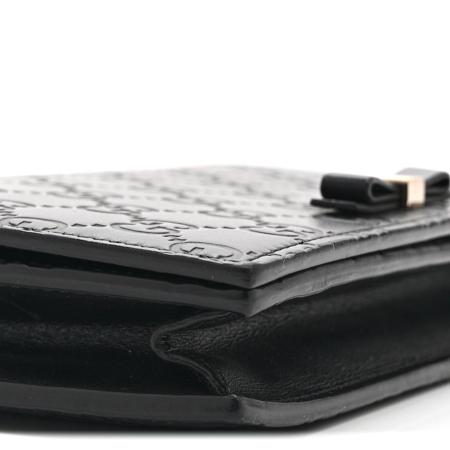 Guccissima Signature Bowy Chain Wallet Black