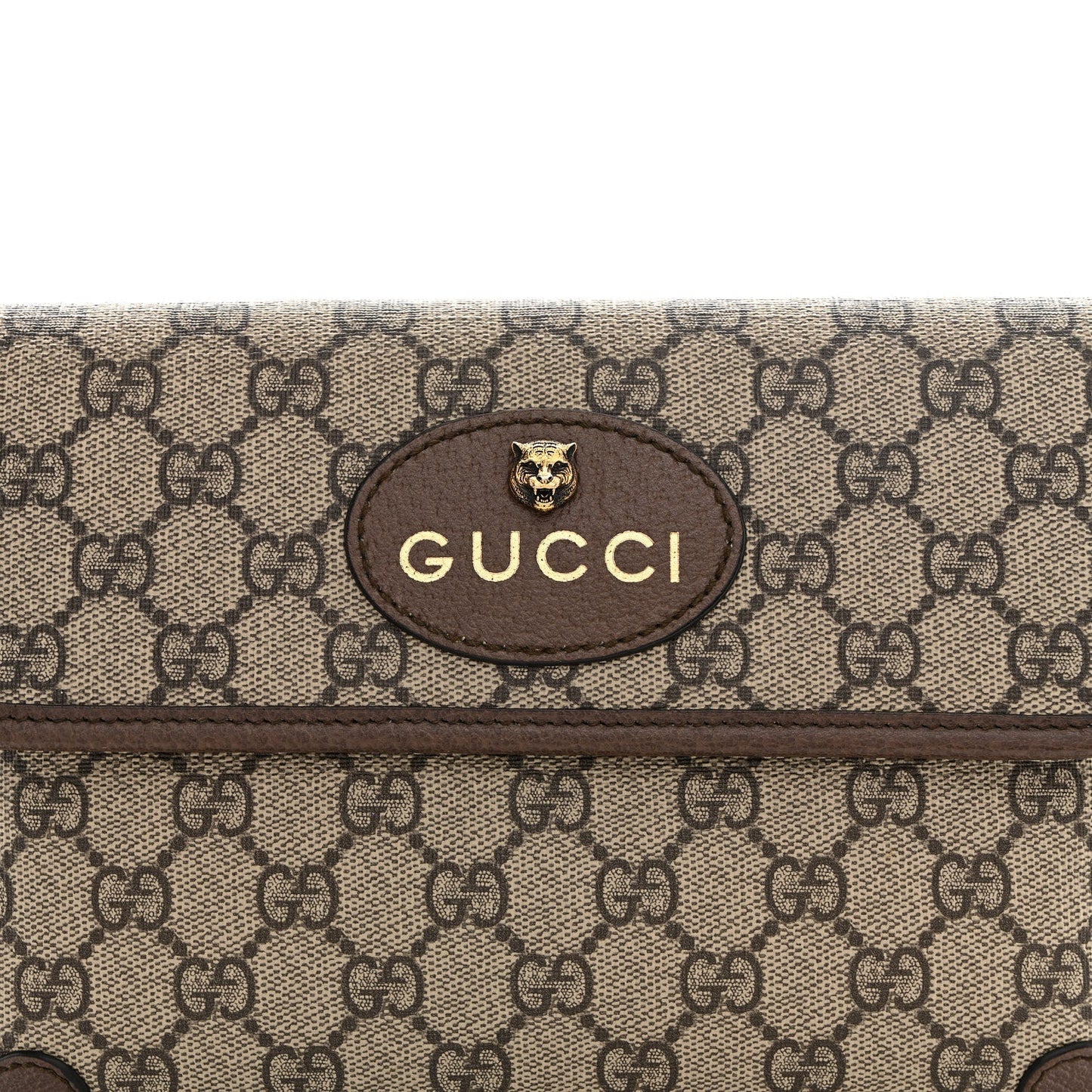 GG Supreme Monogram Neo Vintage Web Belt Bag Brown