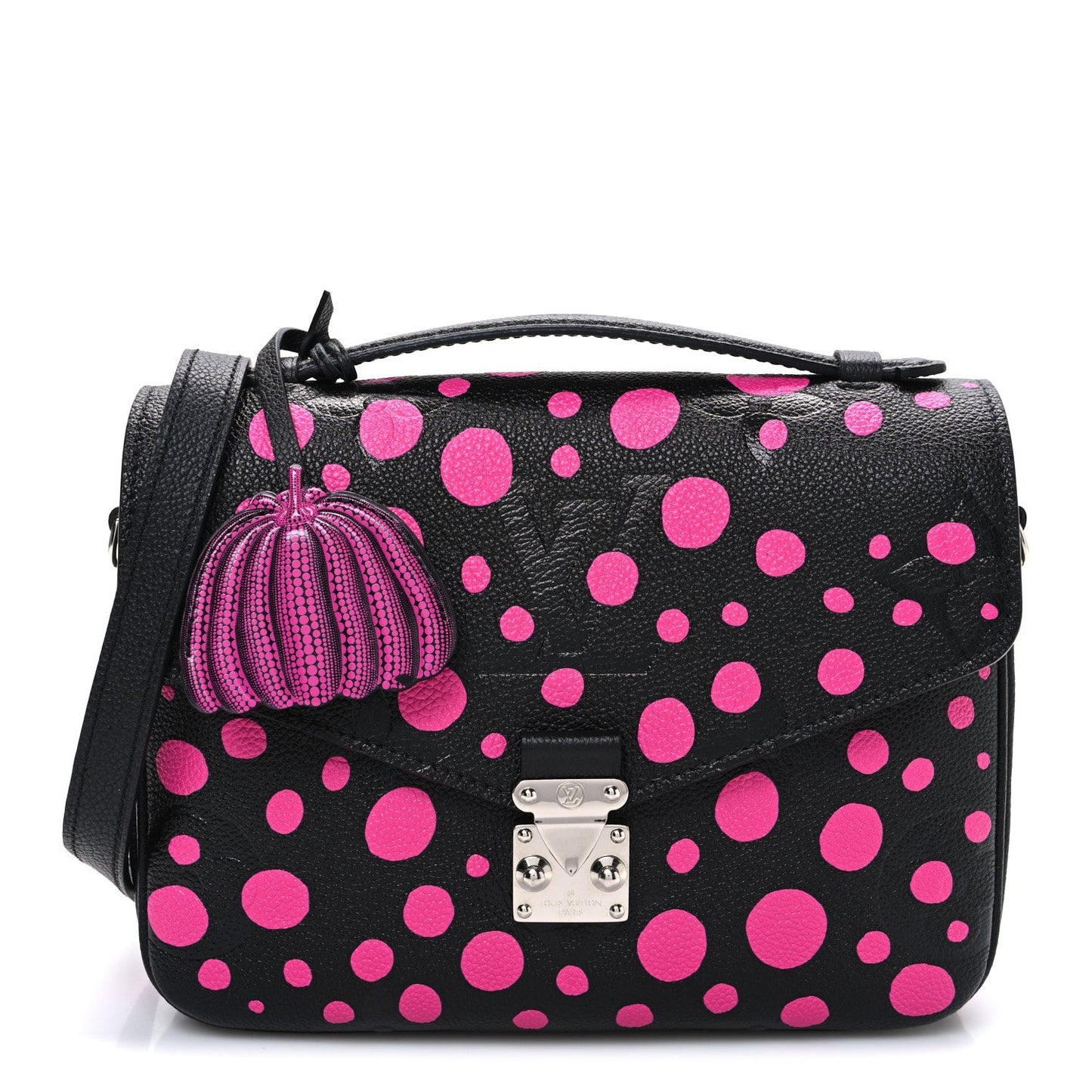 LV x YK Empreinte Monogram Giant Pochette Metis Black Fuchsia