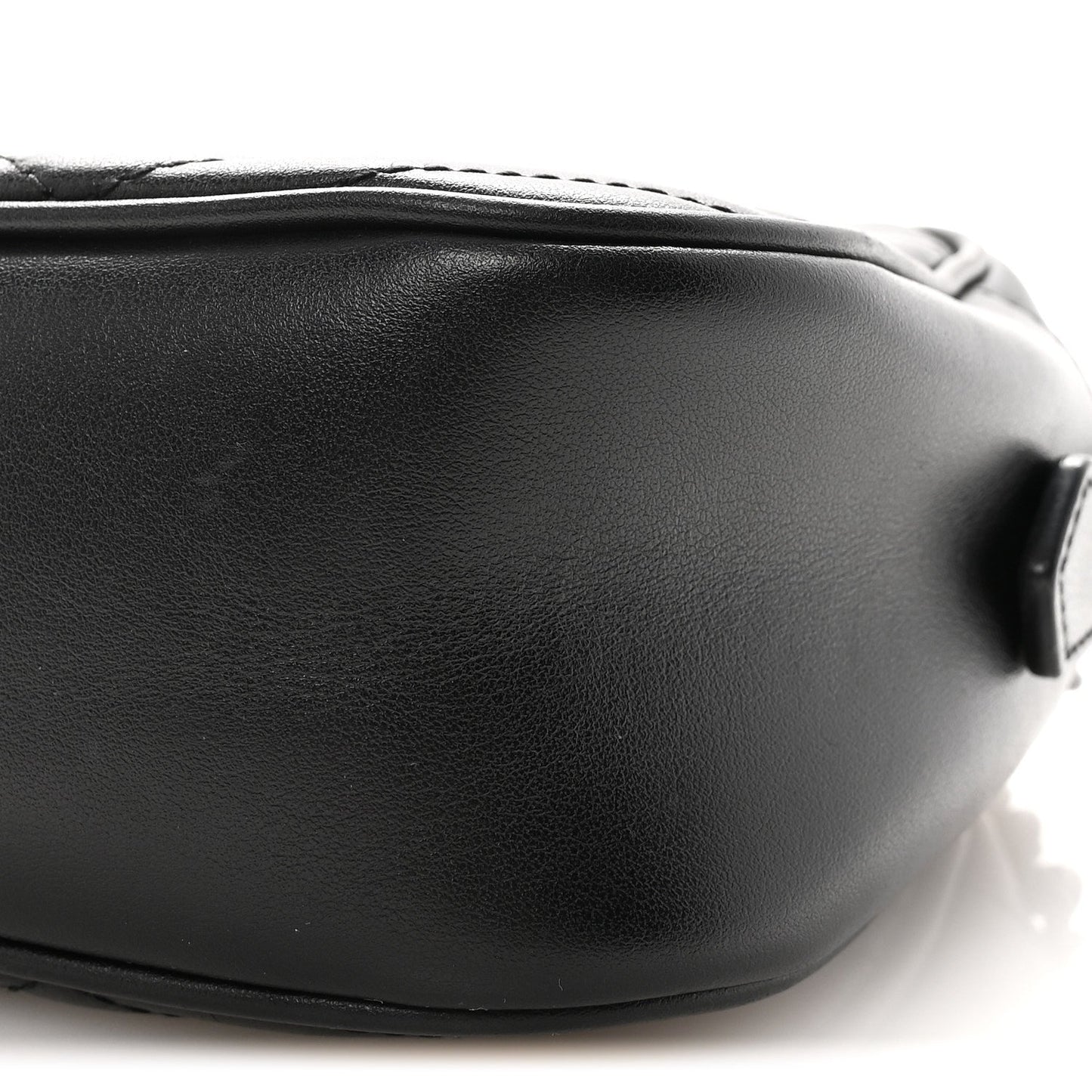 Calfskin Matelasse Monochrome Small GG Marmont Chain Shoulder Bag Black