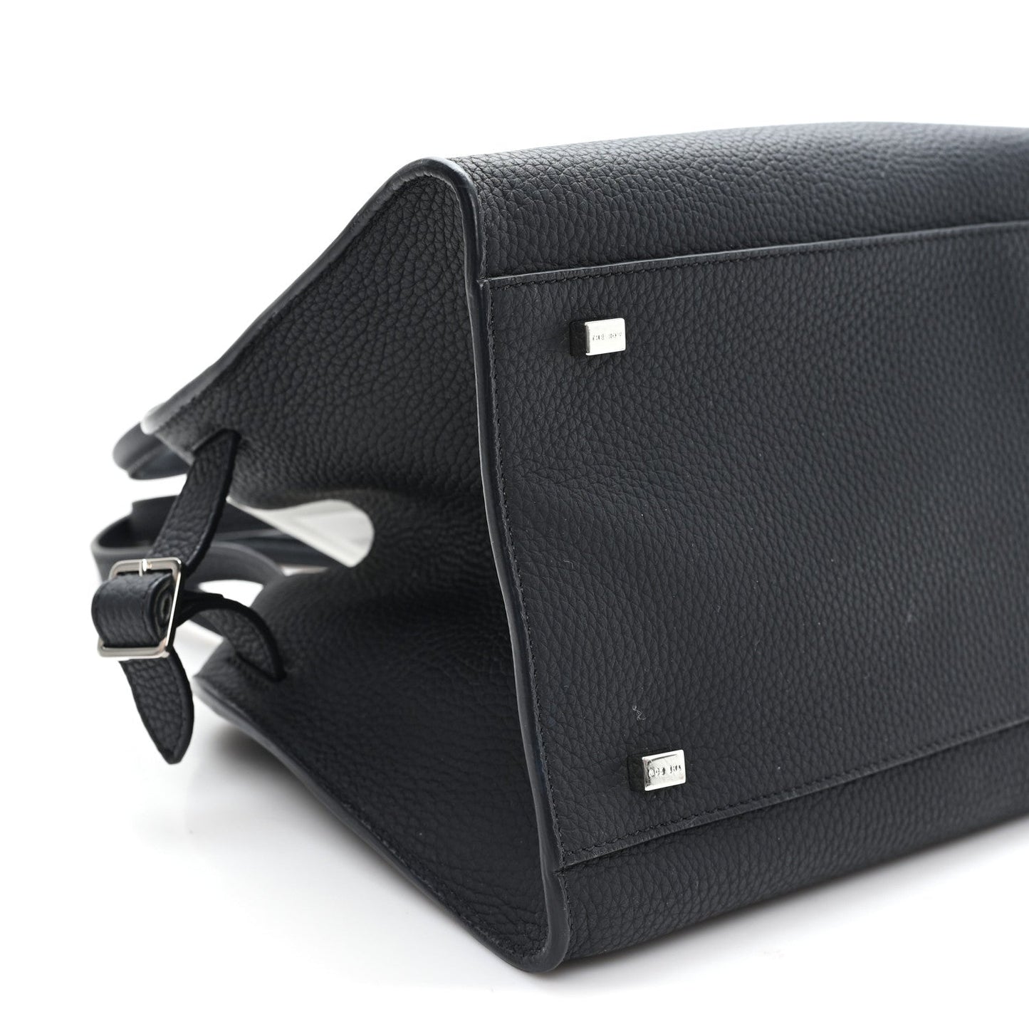 Grained Calfskin Soft Margaux 10 Bag Black