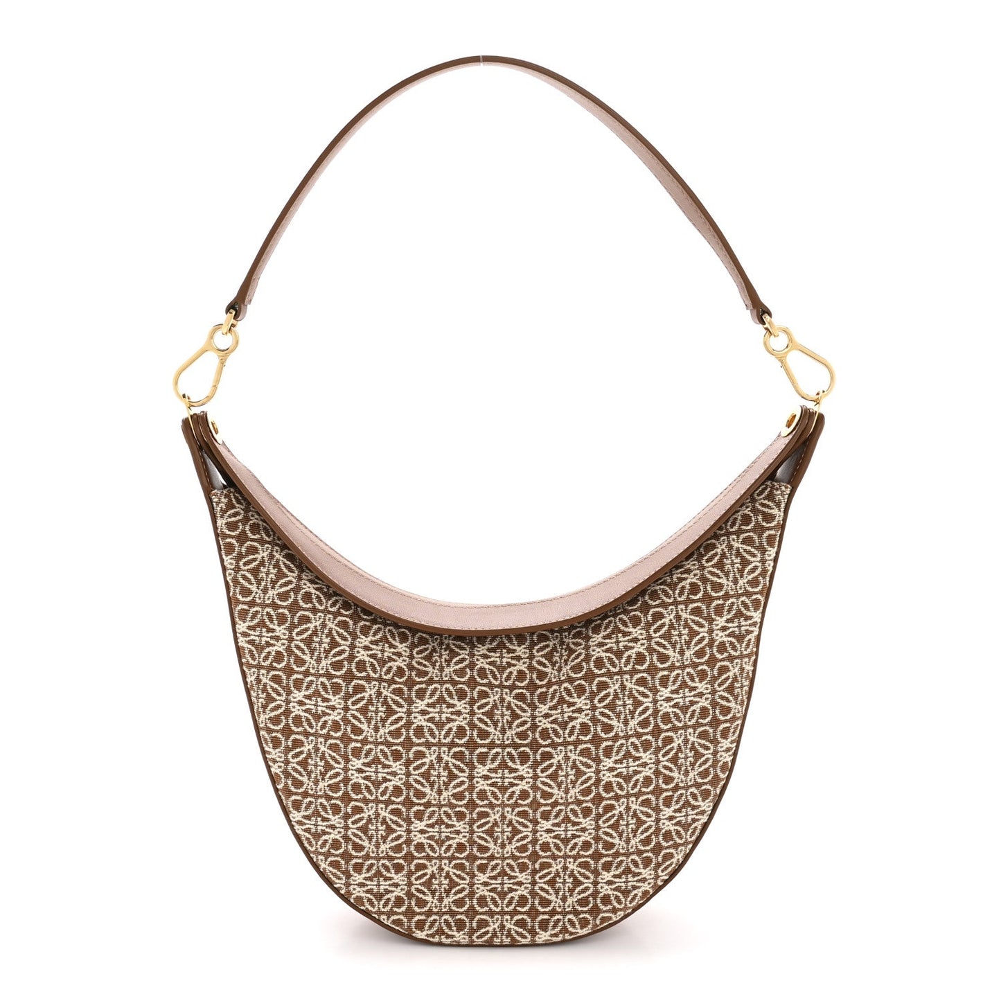 Jacquard Anagram Calfskin Luna Bag Tan Pecan