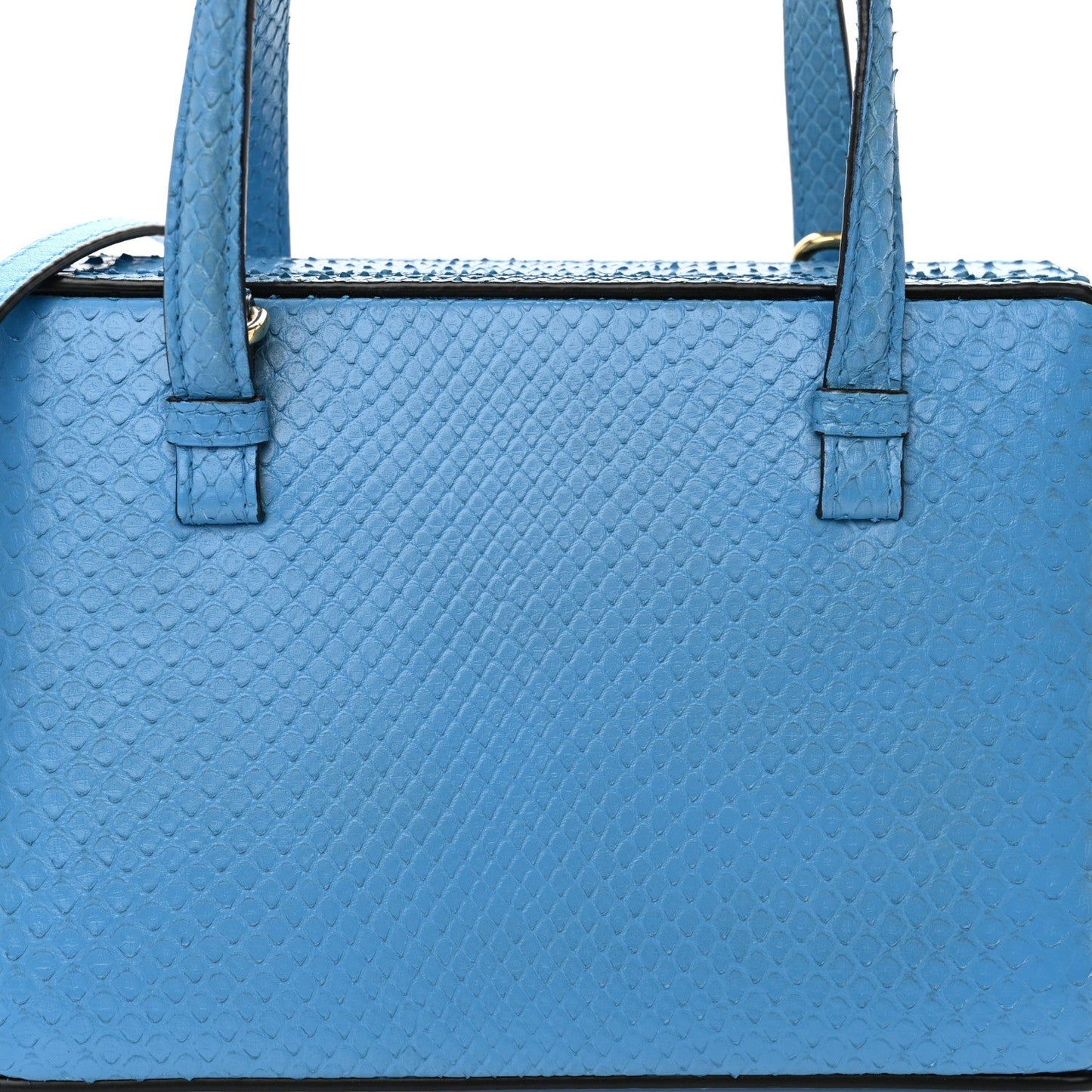 Snakeskin Small Postal Bag Sky Blue