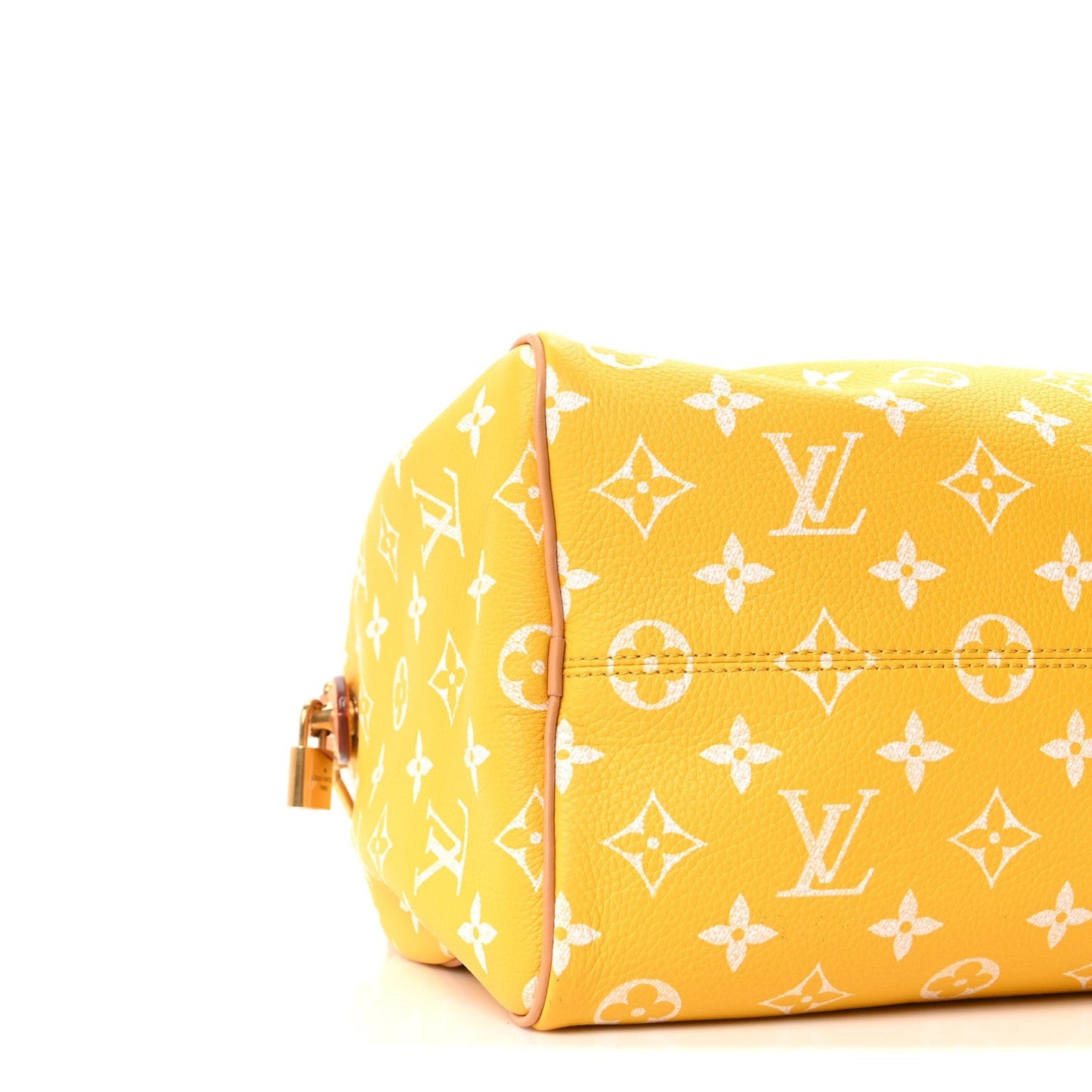 Calfskin Monogram Speedy P9 Bandouliere 25 Jaune Mat