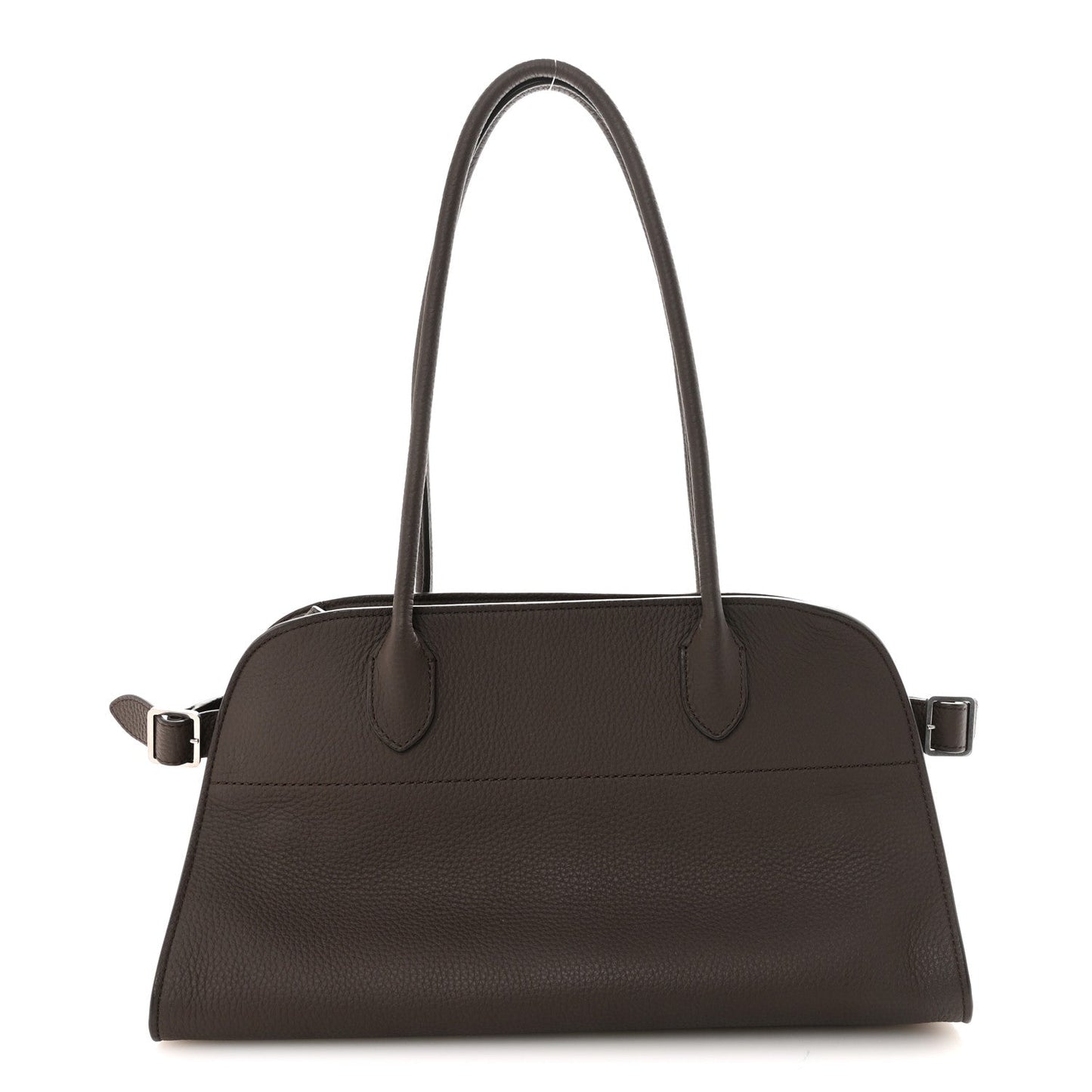 Grained Calfskin Margaux Shoulder 12 Deep Brown