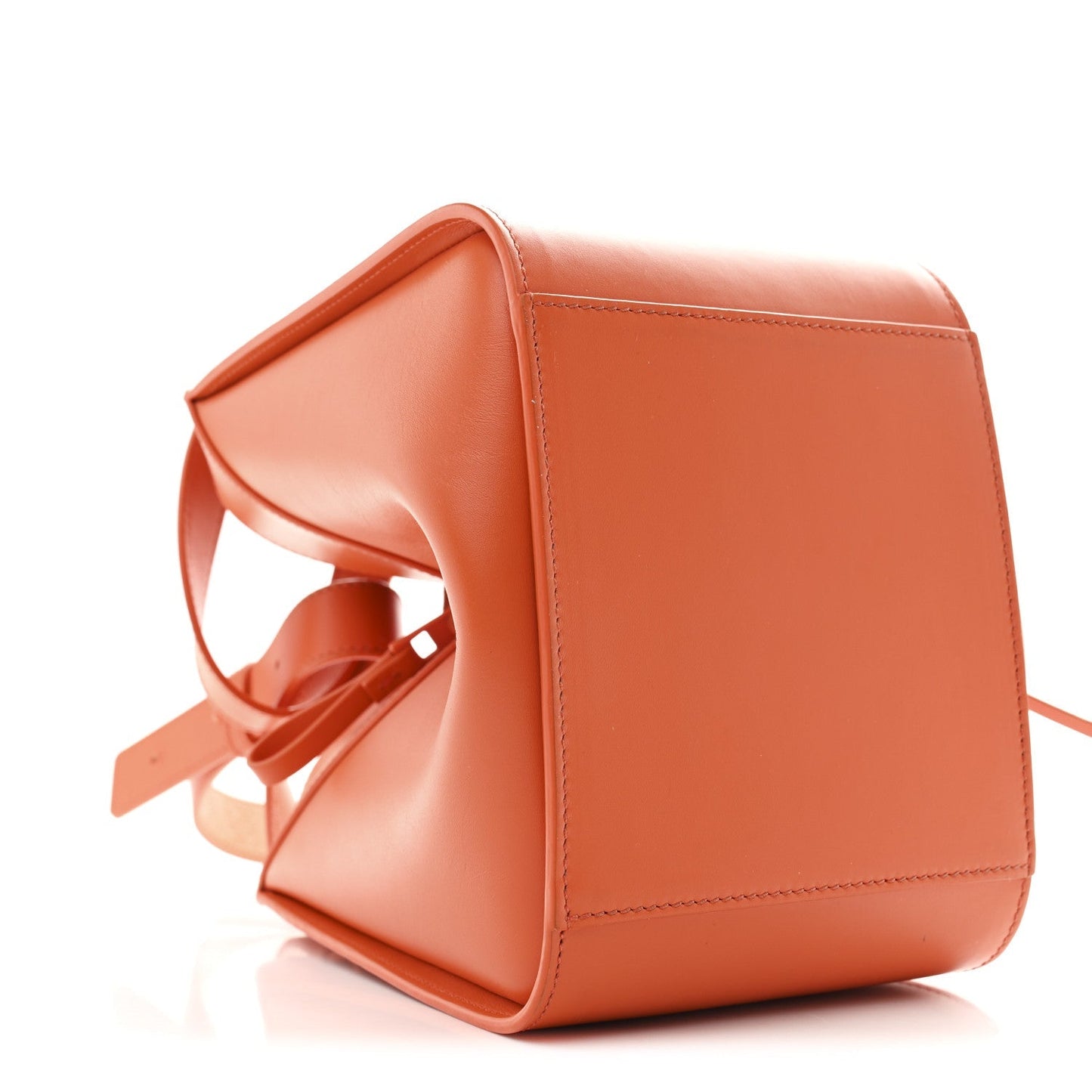 Satin Calfskin Compact Hammock Shoulder Bag Orange