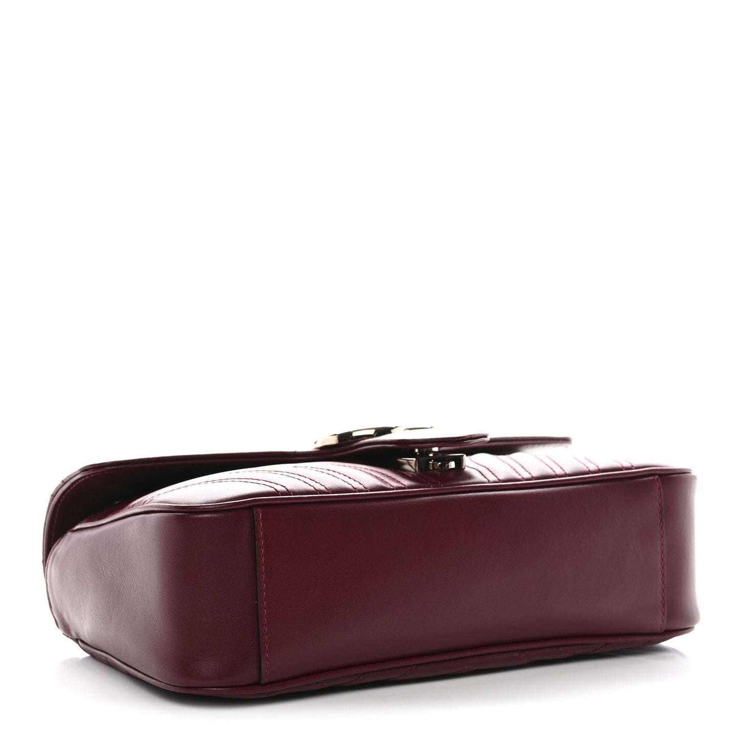 Calfskin Matelasse Small GG Marmont Shoulder Bag Ancora Red
