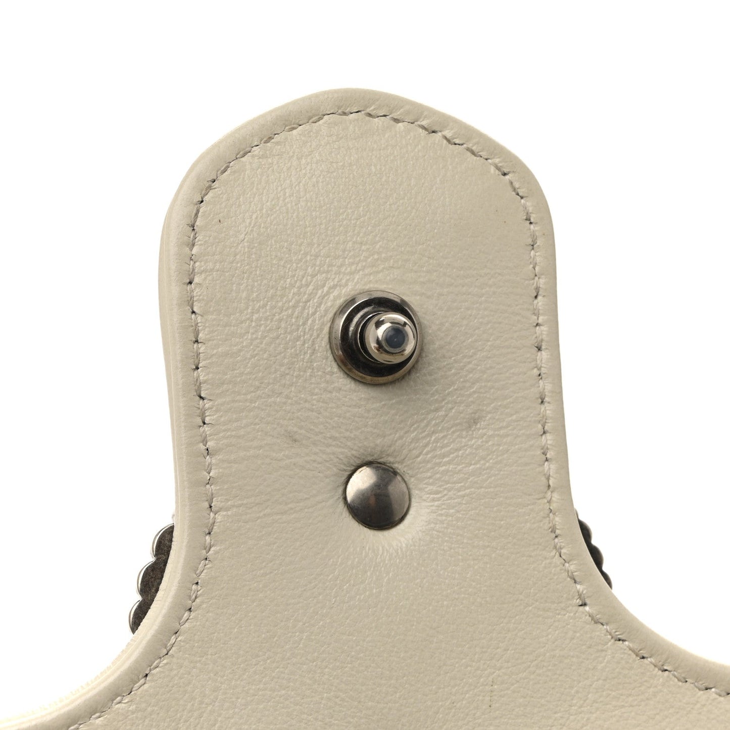Vintage Effect Calfskin Matelasse Diagonal Small Torchon GG Marmont Shoulder Bag Blue Agata Mystic White