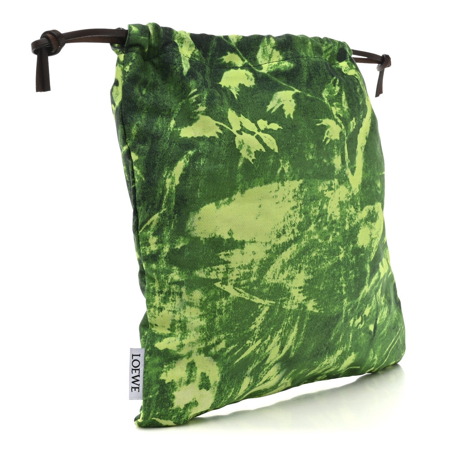 Canvas Paula's Ibiza Parrot Print Small Drawstring Pouch Green