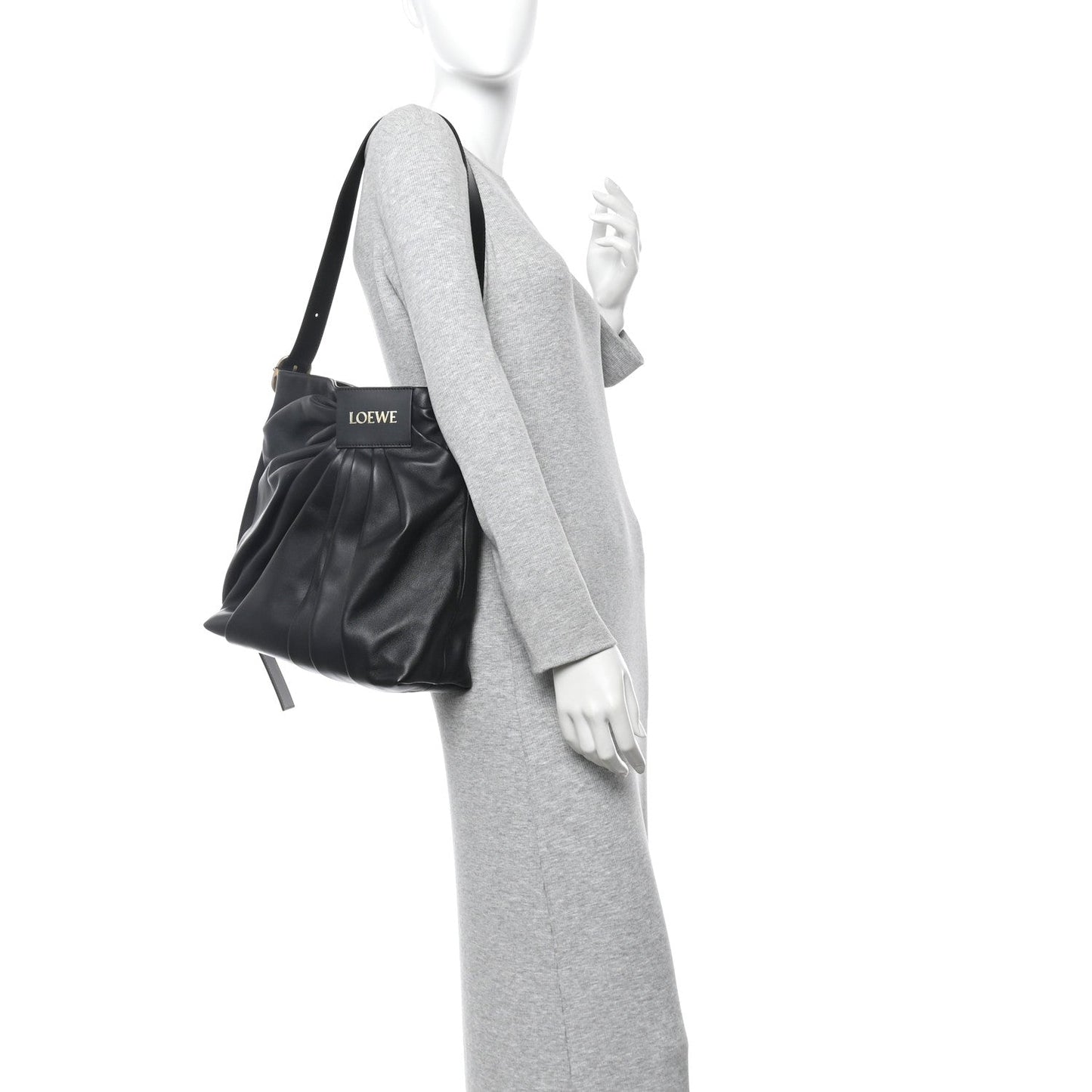 Mellow Nappa Draped Tote Black