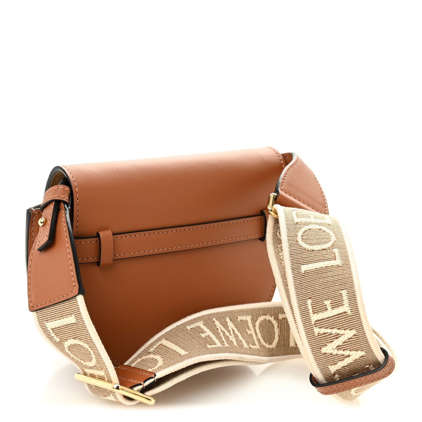 Calfskin Jacquard Mini Gate Dual Bag Tan