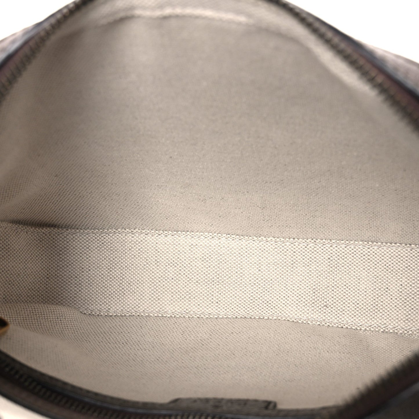 GG Supreme Monogram Textured Dollar Calfskin Web Ophidia Wristlet Shoulder Bag Beige Ebony New Acero