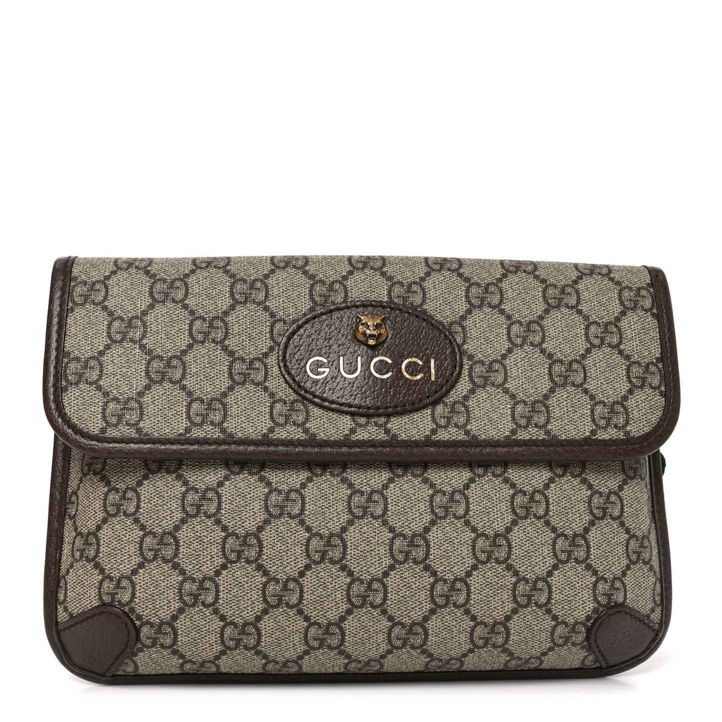 GG Supreme Monogram Neo Vintage Web Belt Bag Brown