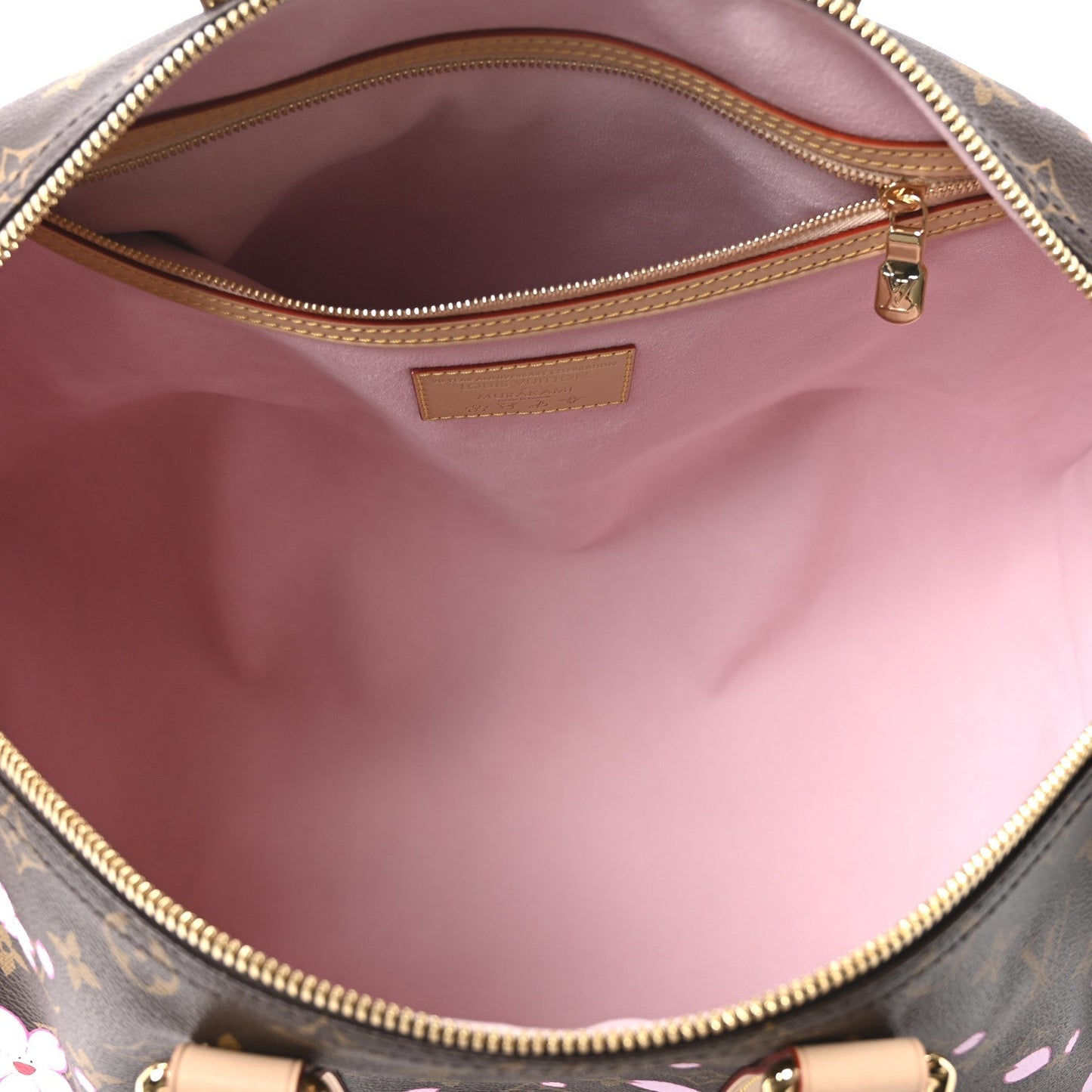 LV X TM Monogram Cherry Blossom Keepall Bandouliere 45 Sakura Brown