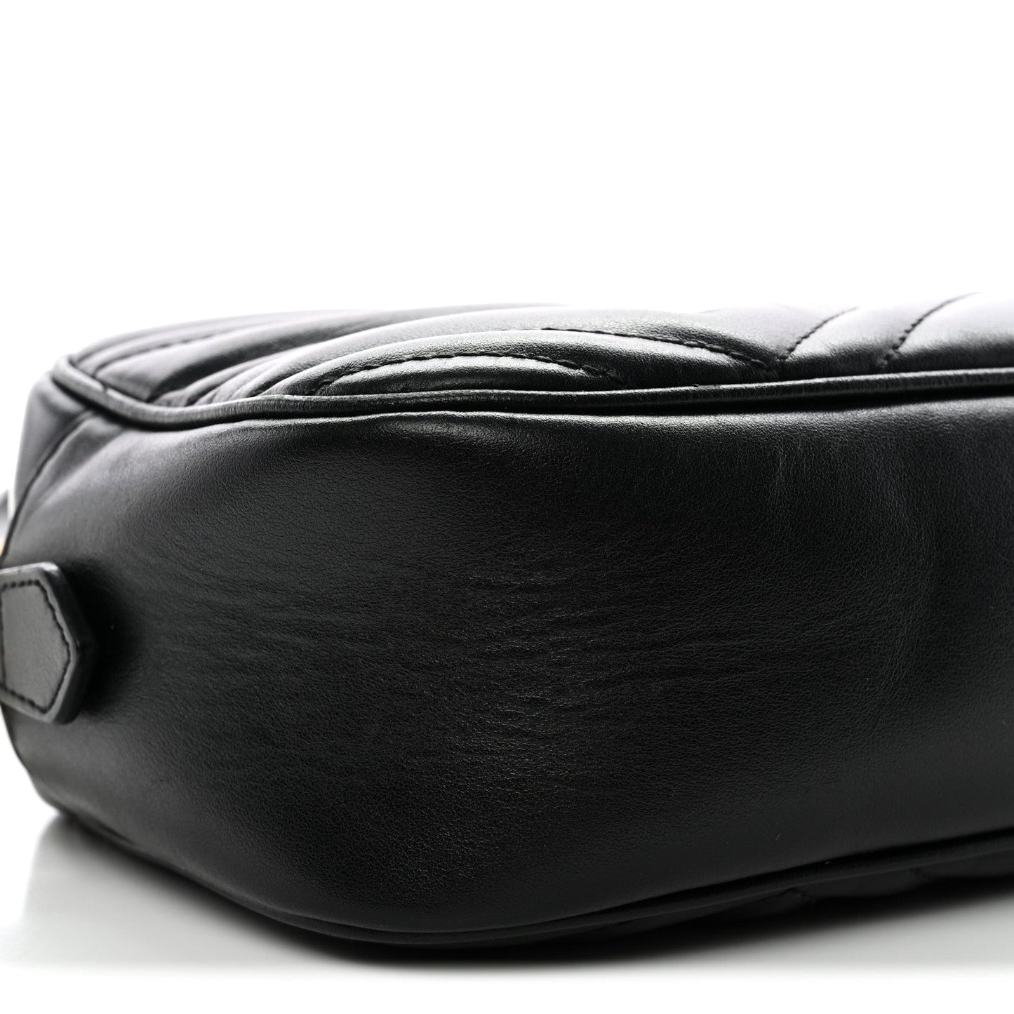 Calfskin Matelasse Small GG Marmont Chain Shoulder Bag Black
