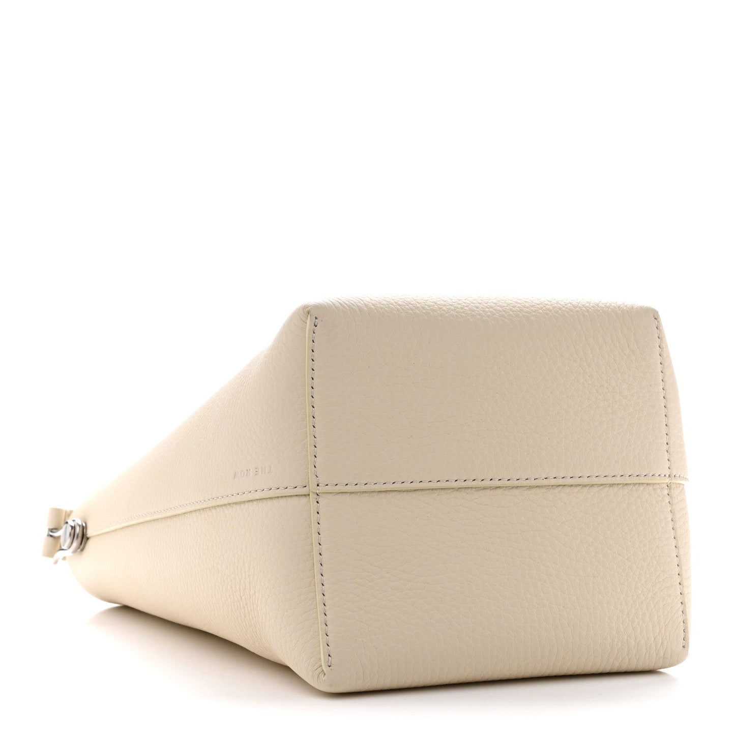 Grained Calfskin Small N/S Hook Tote Ivory