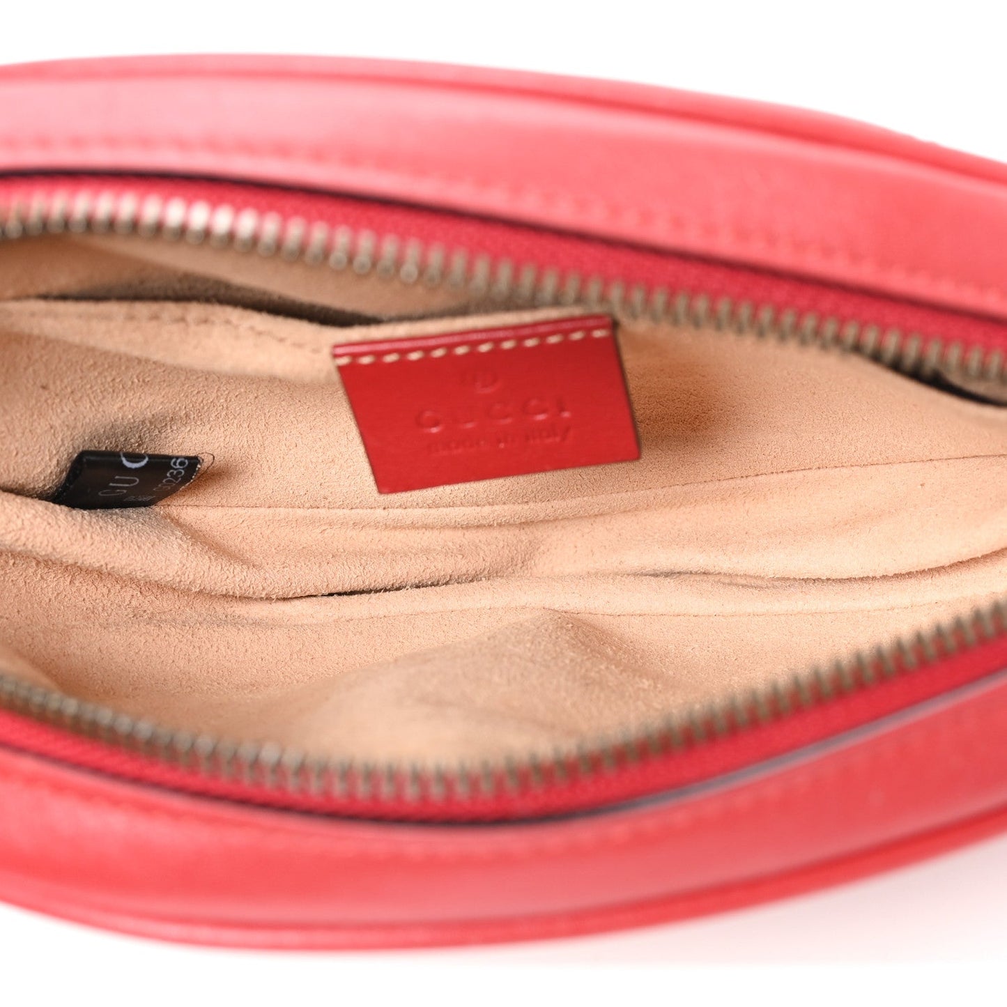 Calfskin Matelasse GG Marmont Belt Bag 75 30 Hibiscus Red
