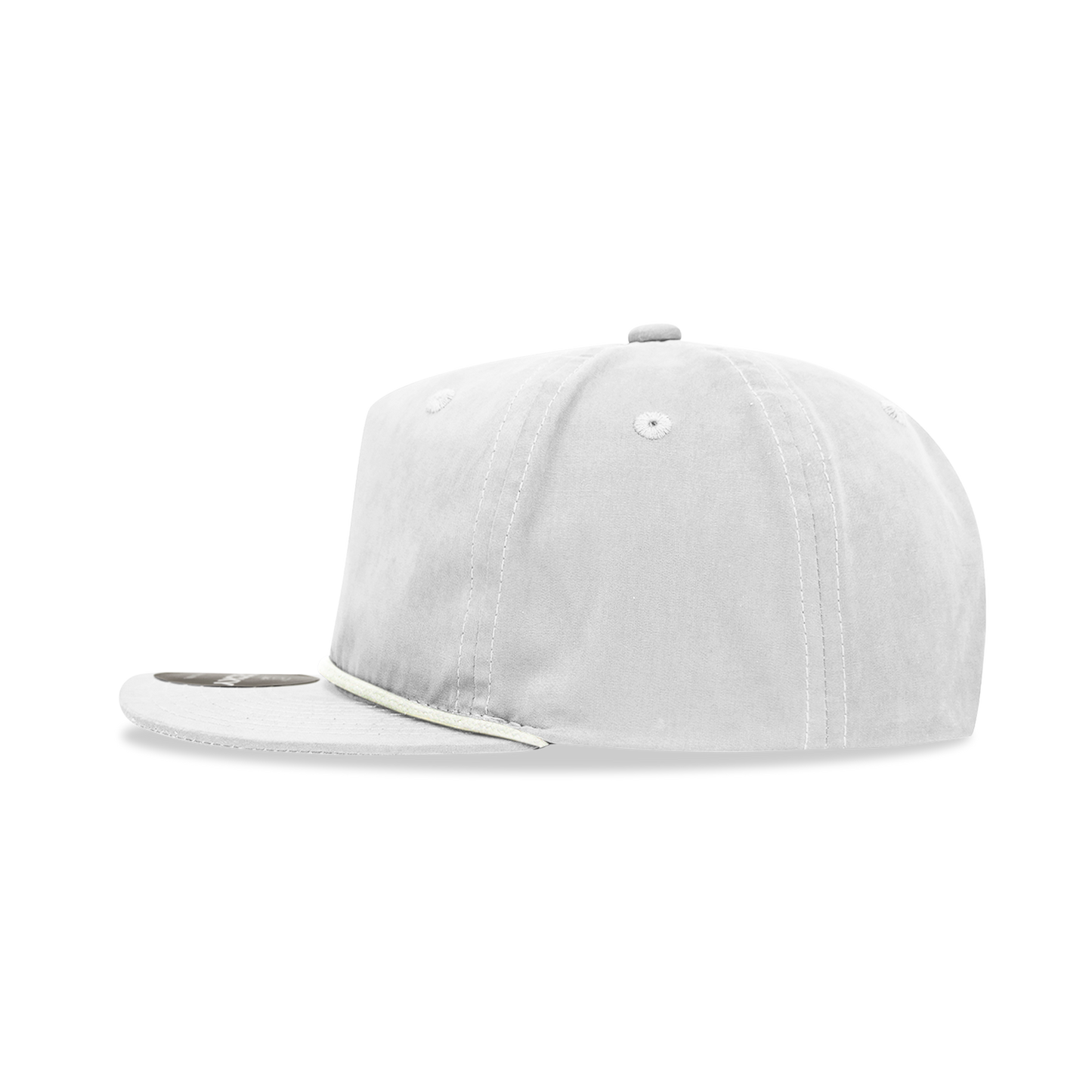 Decky 6032 Classic Rope Hat 5 Panel Flat Bill Cap Snapback - Blank