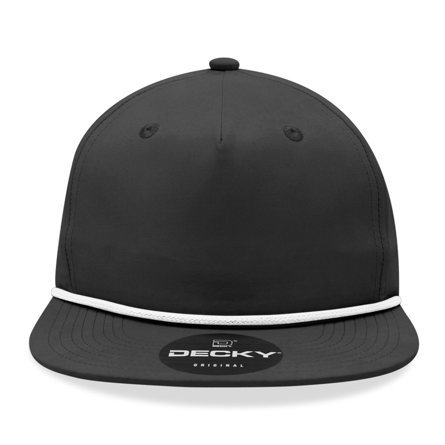 Decky 6032 Classic Rope Hat 5 Panel Flat Bill Cap Snapback - Blank