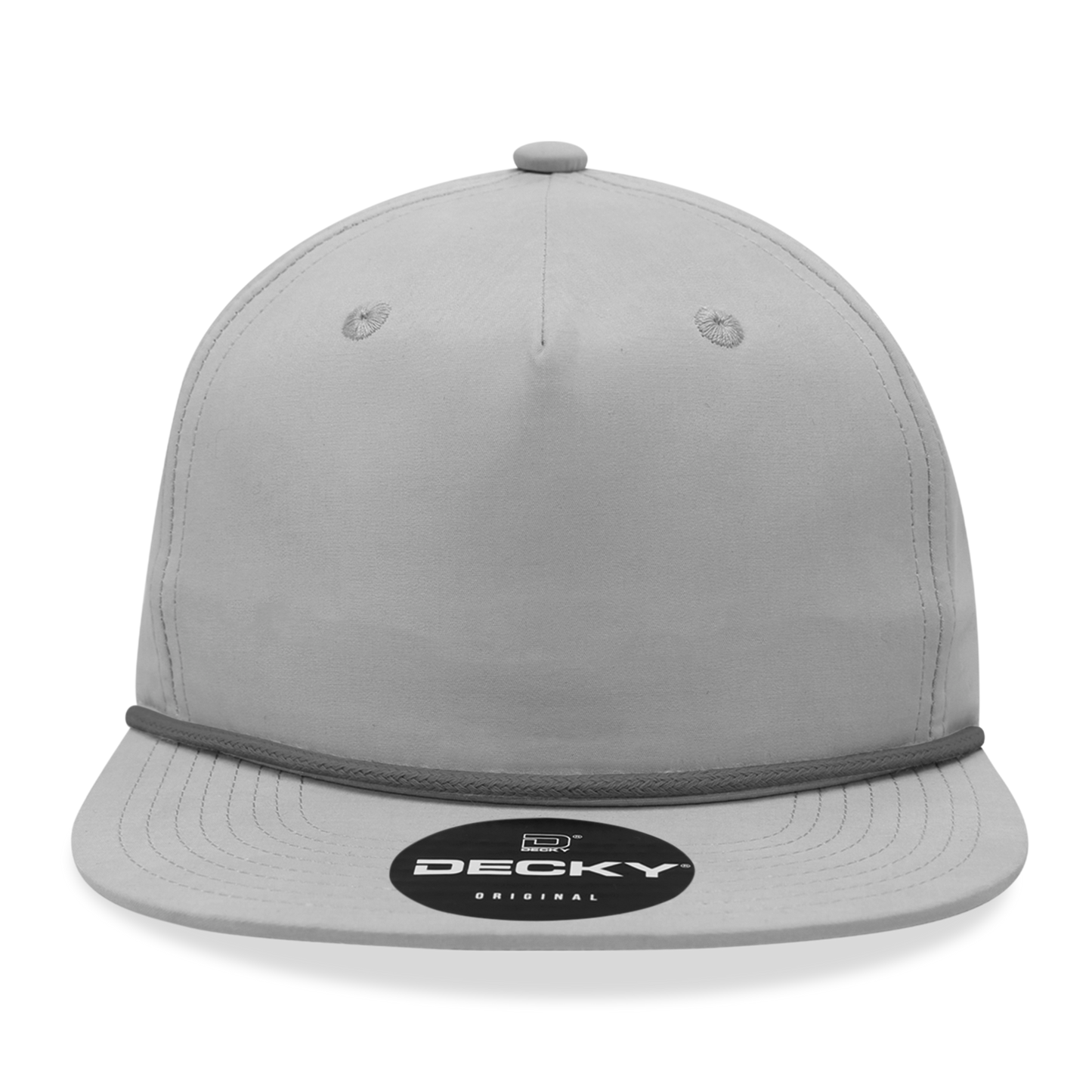 Decky 6032 Classic Rope Hat 5 Panel Flat Bill Cap Snapback - Blank