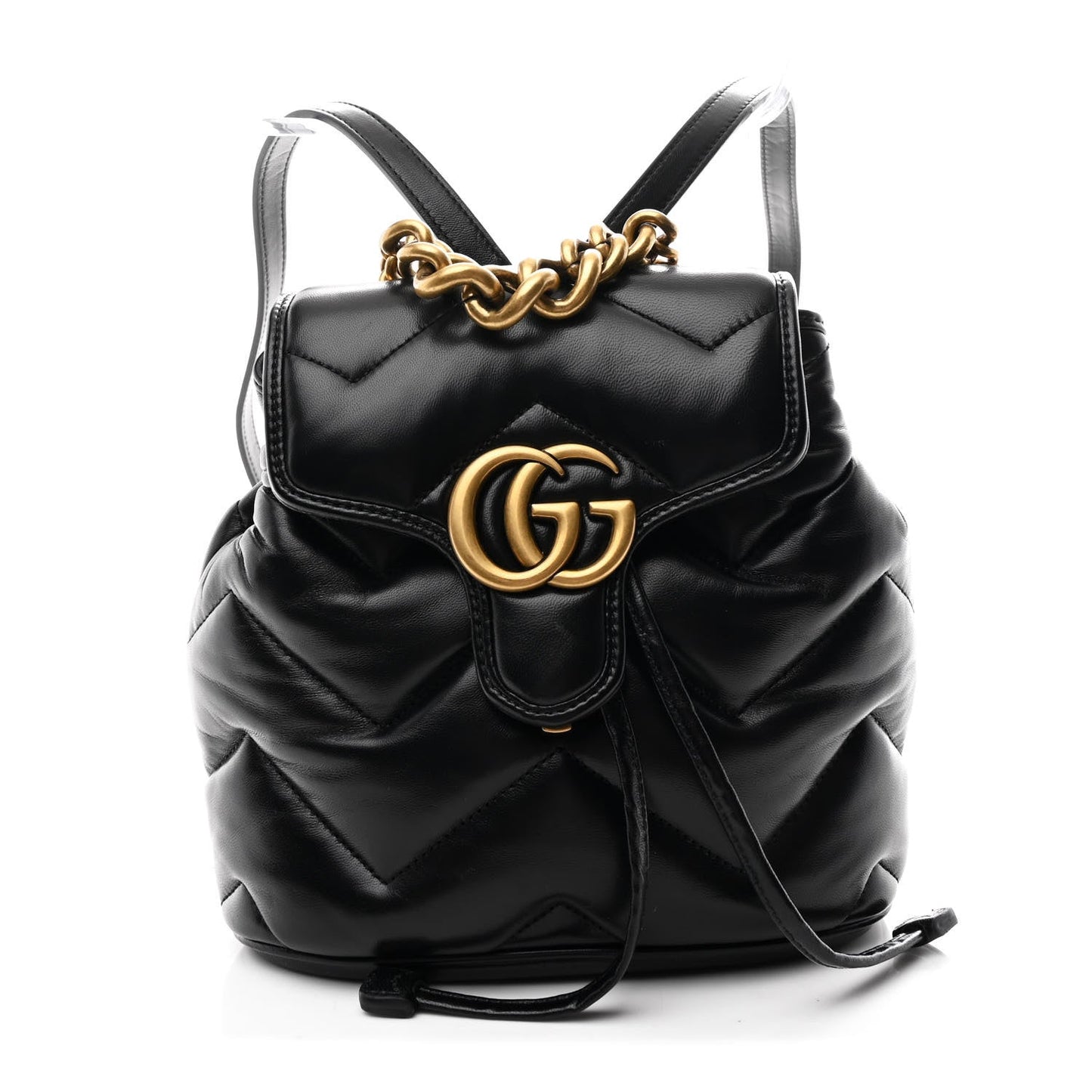 Nappa Chevron Matelasse GG Marmont Backpack Black