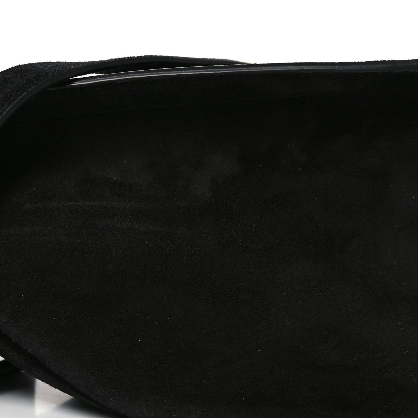 Suede Small Slouchy Banana Bag Black