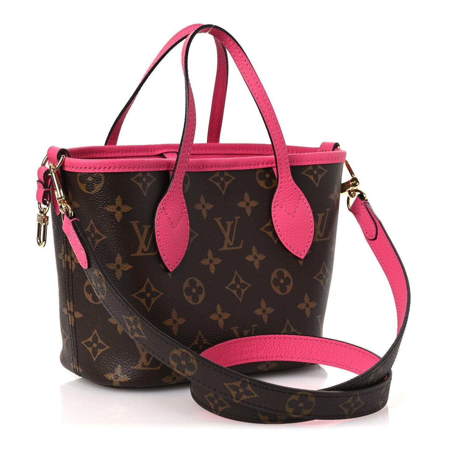 Monogram Neverfull Inside Out Bandouliere BB Rose Pondichery