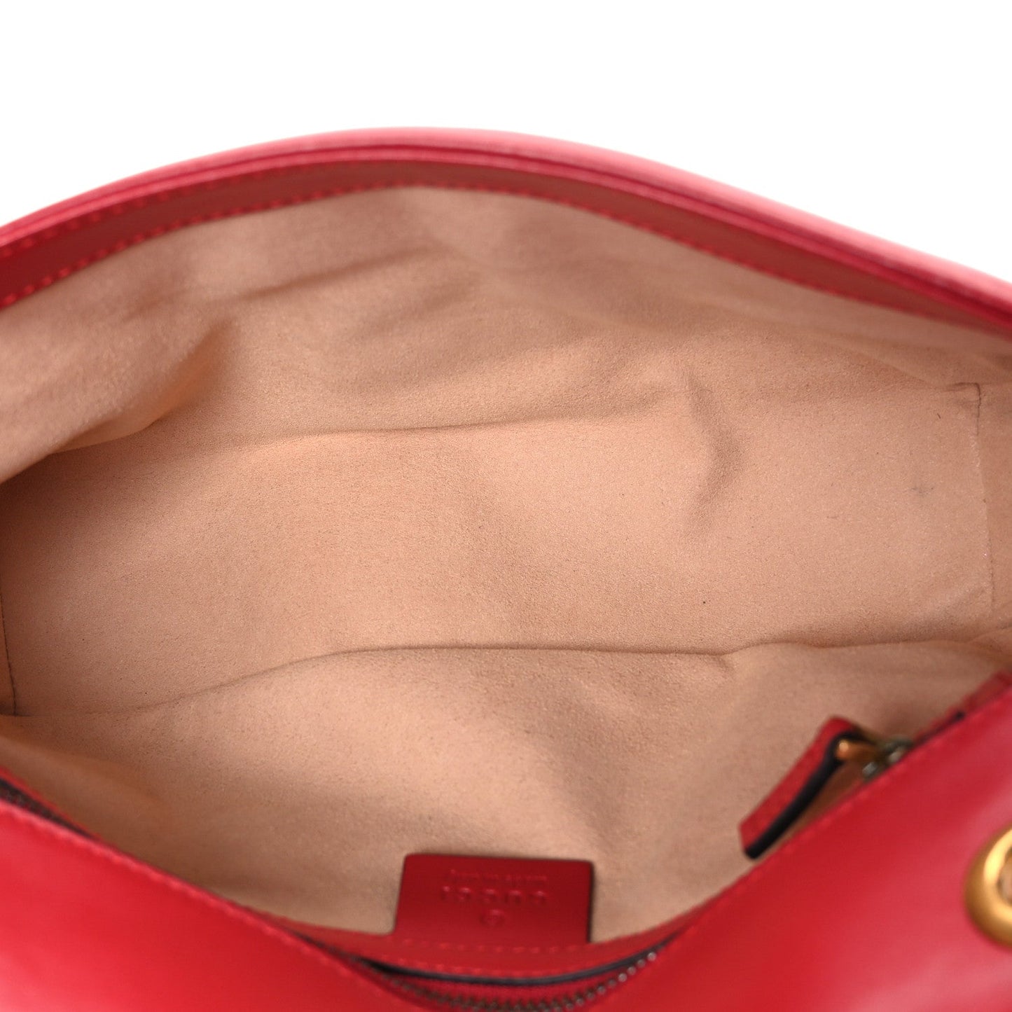 Calfskin Matelasse Small GG Marmont Shoulder Bag Hibiscus Red