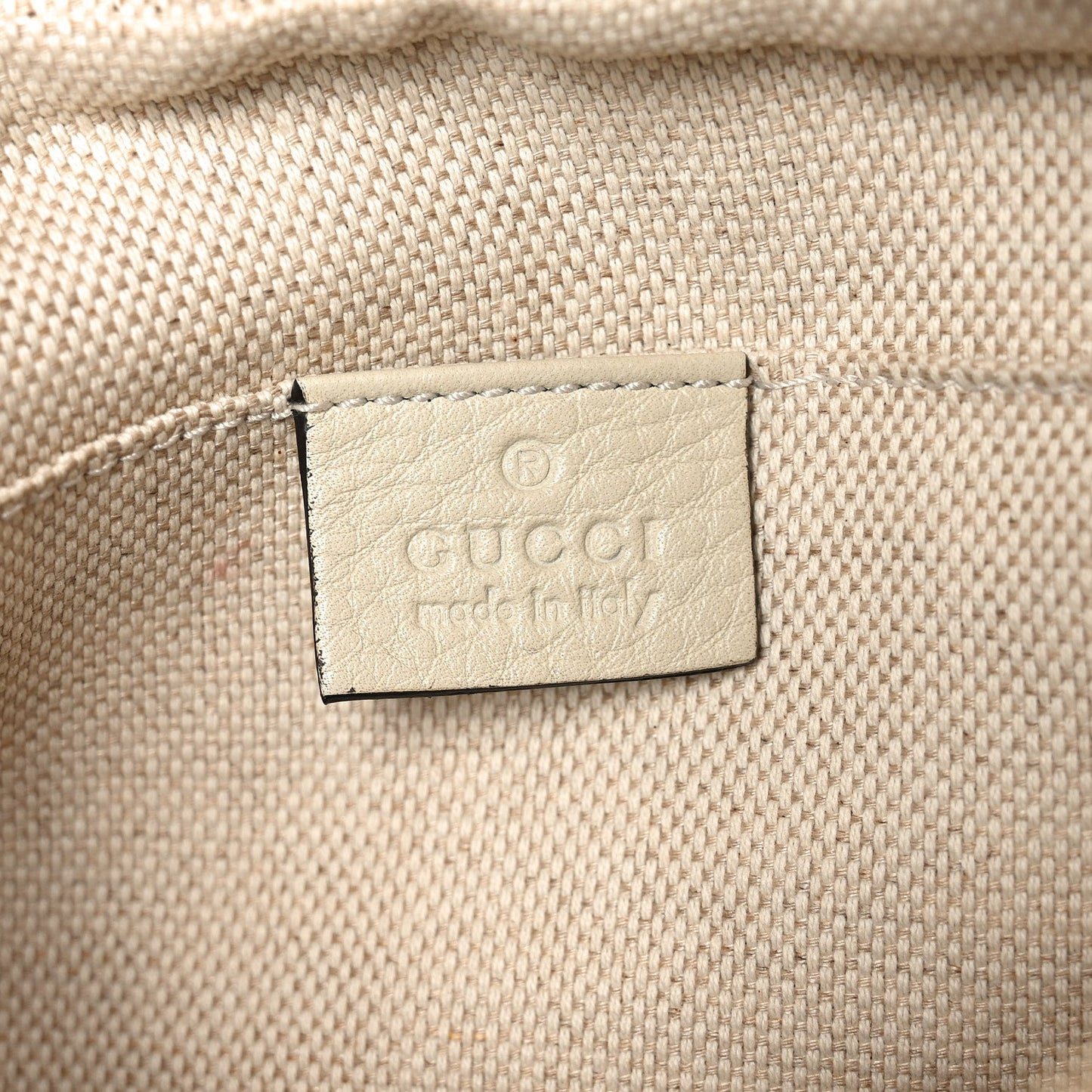 Pebbled Calfskin Small Soho Disco Bag Off White