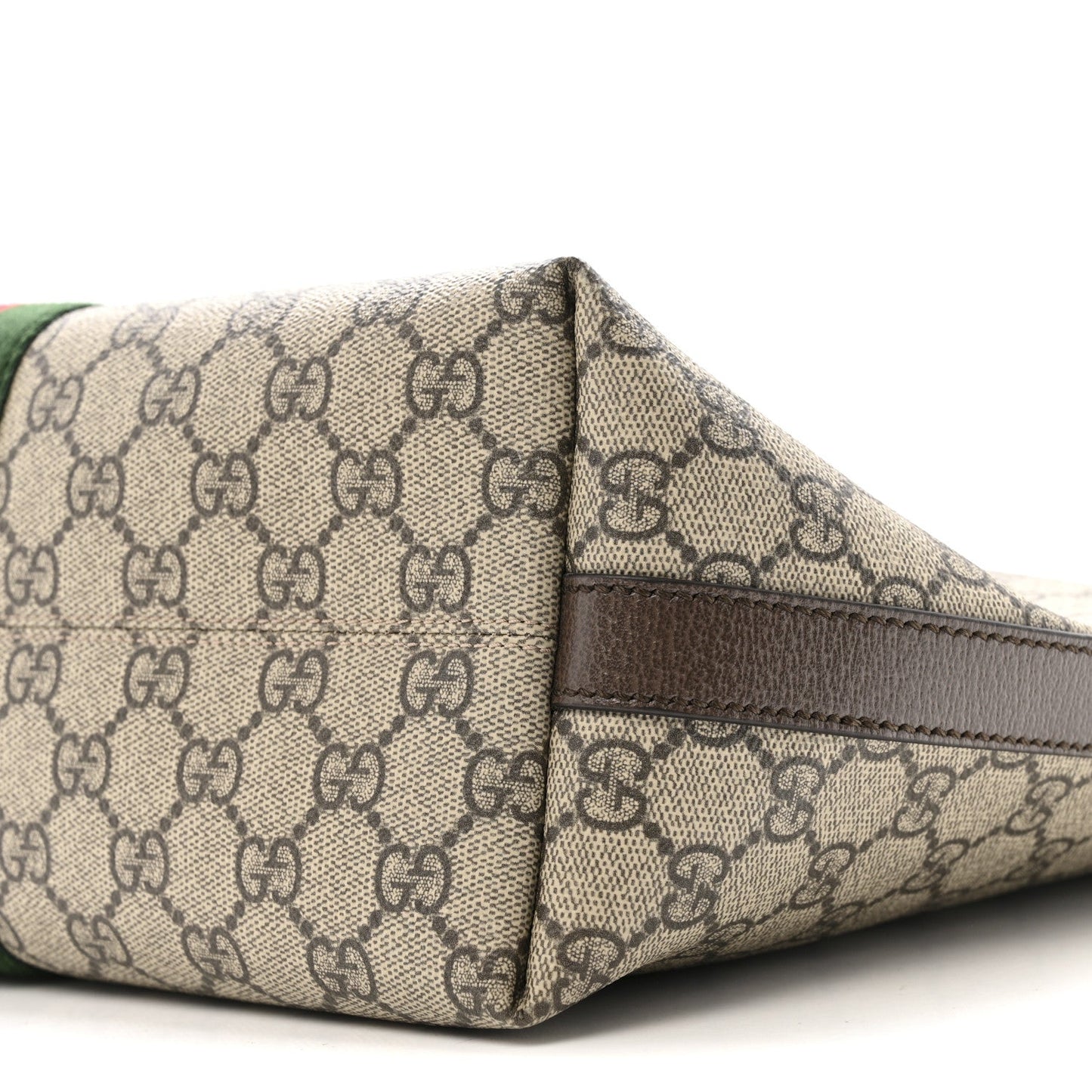 GG Supreme Monogram Medium Ophidia Tote Bag Brown