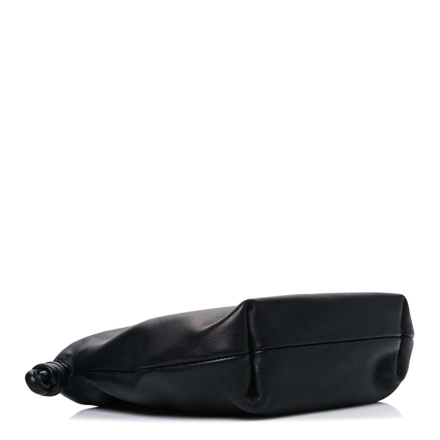 Mellow Nappa Donut Chain Mini Flamenco Knot Clutch Black