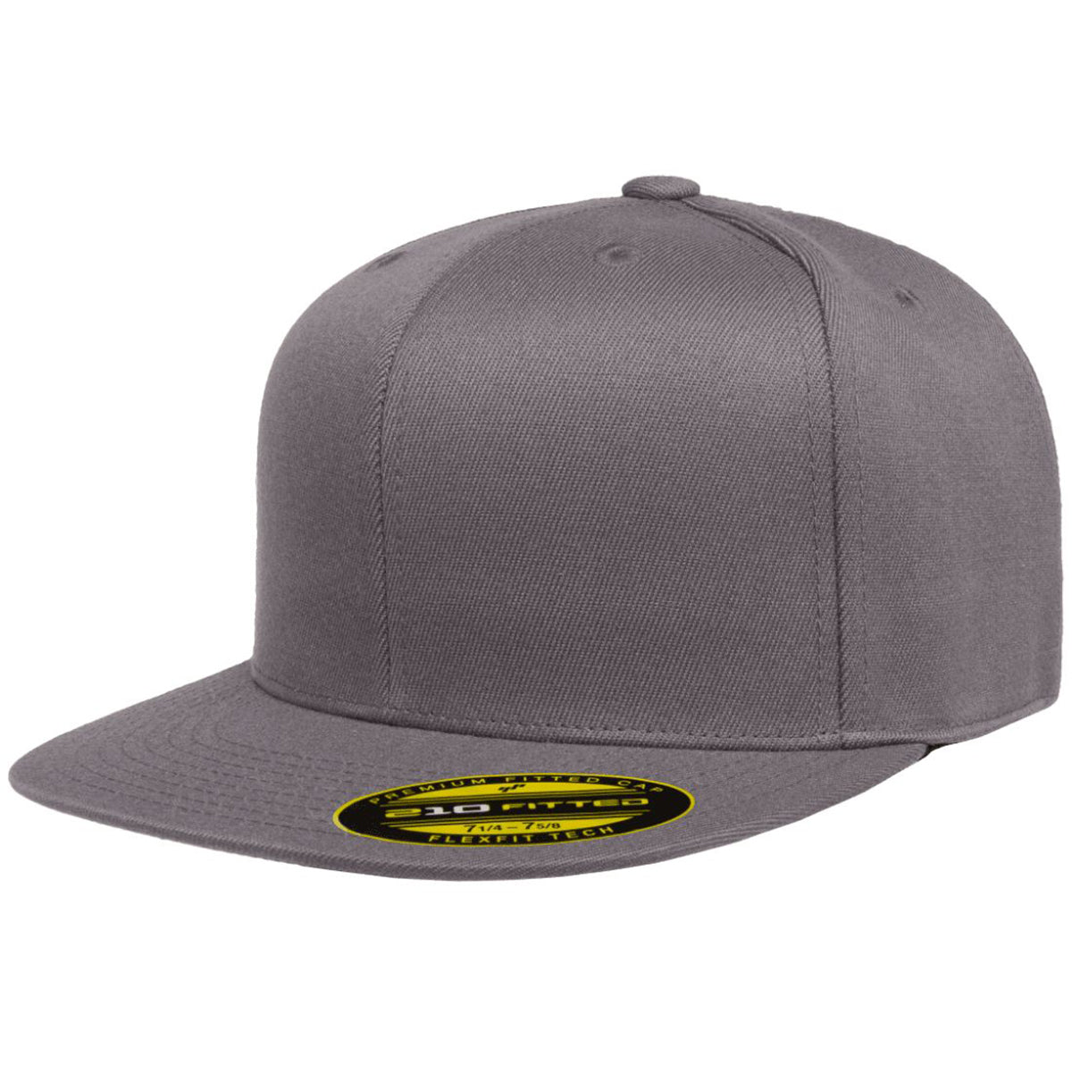 FlexFit 6210 - Flexfit 210? Premium Fitted Cap Flat Bill Hat, 6210FF - Blank