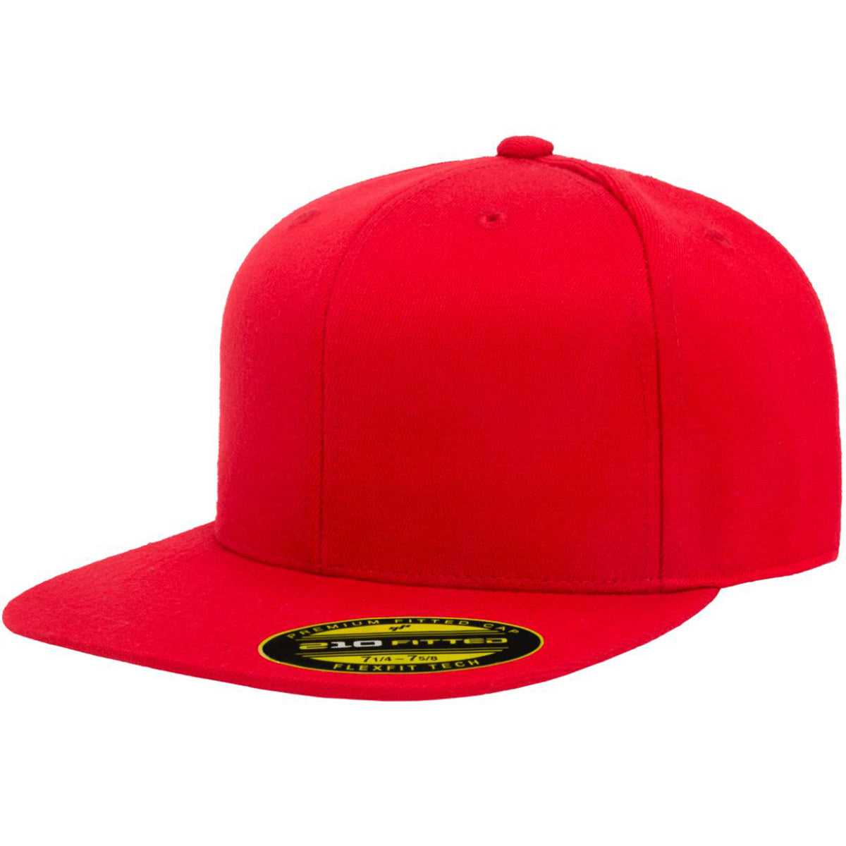 FlexFit 6210 - Flexfit 210? Premium Fitted Cap Flat Bill Hat, 6210FF - Blank
