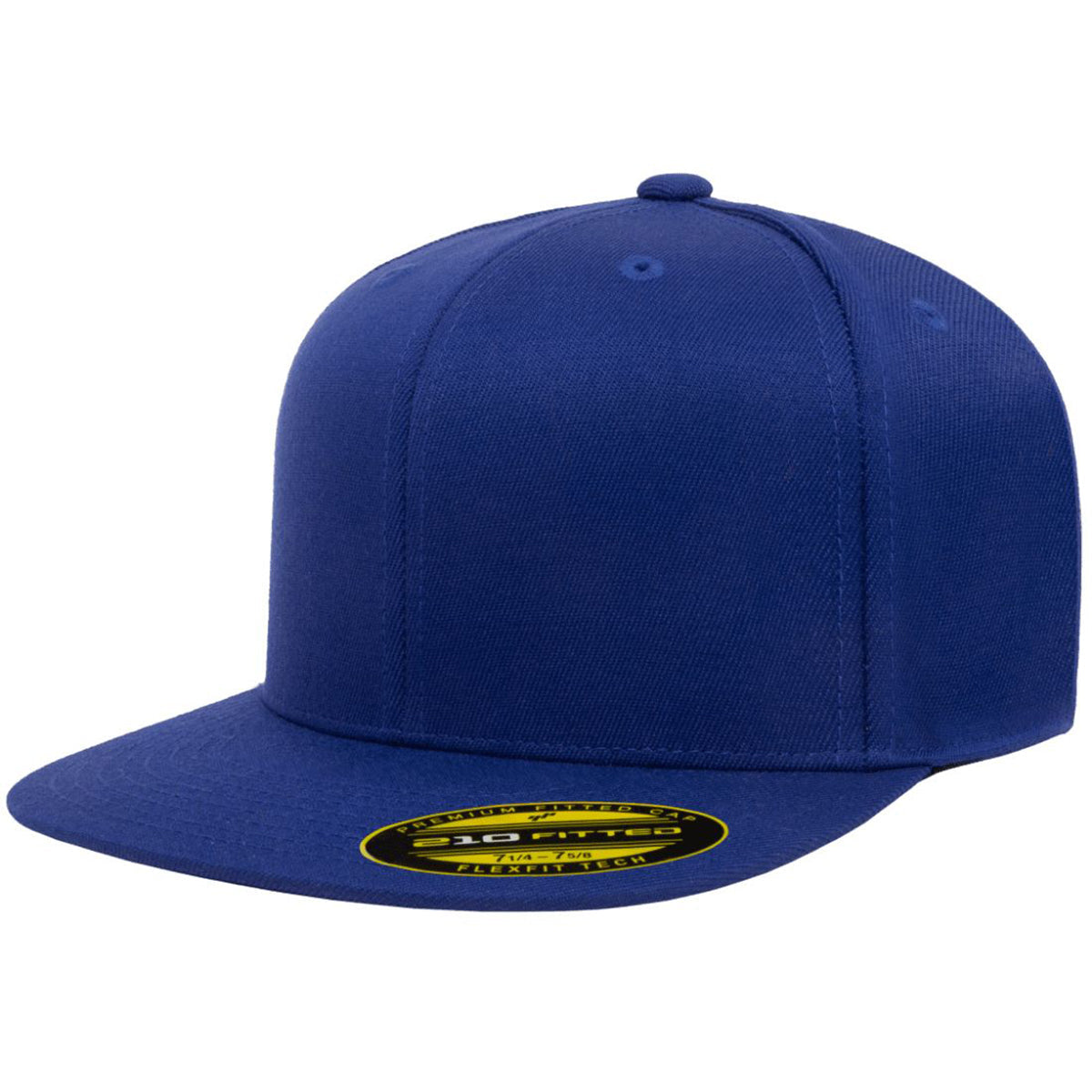FlexFit 6210 - Flexfit 210? Premium Fitted Cap Flat Bill Hat, 6210FF - Blank
