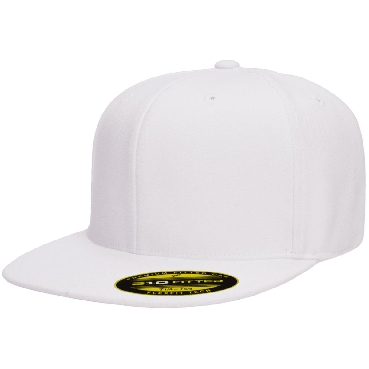 FlexFit 6210 - Flexfit 210? Premium Fitted Cap Flat Bill Hat, 6210FF - Blank