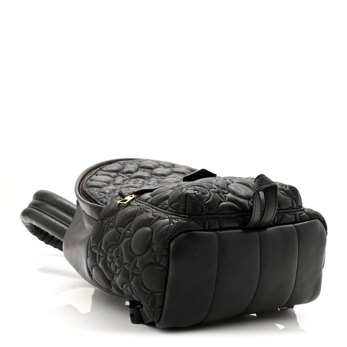 Lambskin Flower Quilted Palm Springs Backpack PM Black