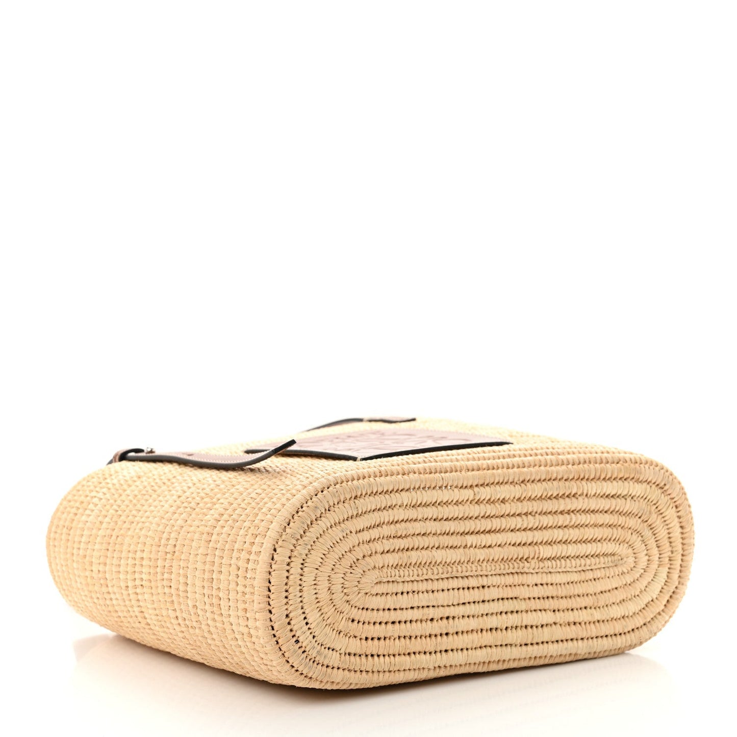 Raffia Small Square Basket Tote Bag Natural Tan