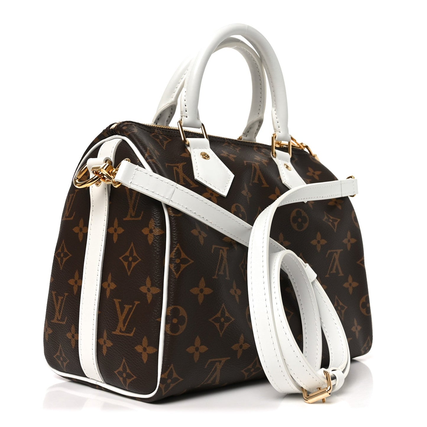 Monogram LV Match Speedy Bandouliere 25 White