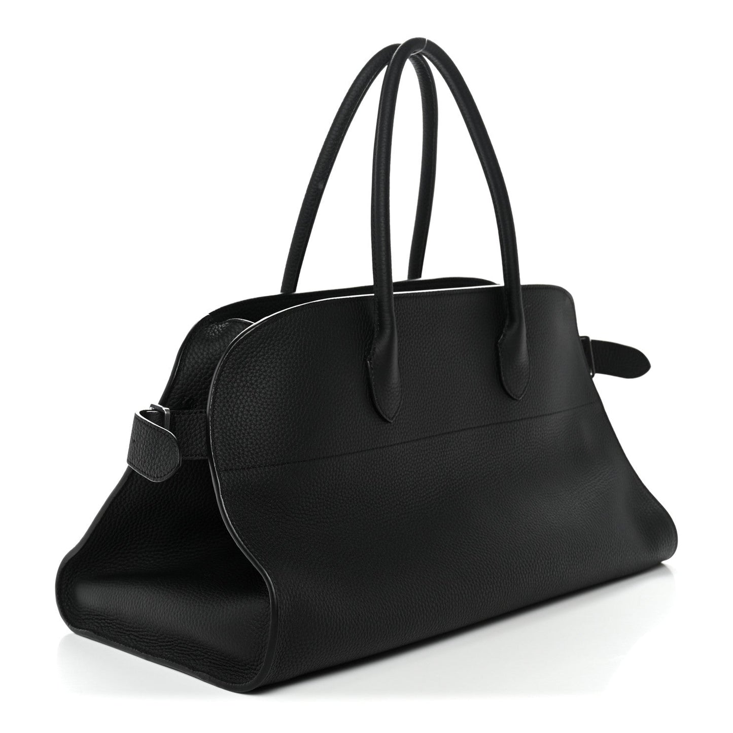 Matte Grained Calfskin EW Margaux Black