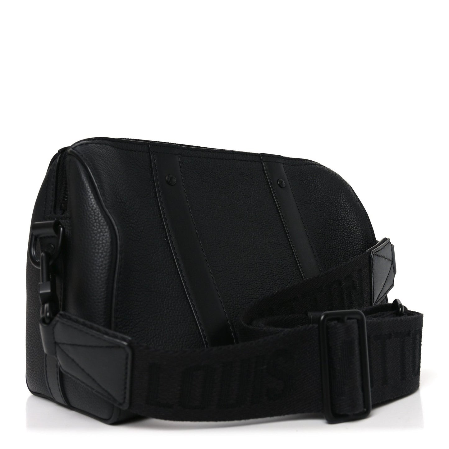 Grained Calfskin Aerogram City Keepall Black