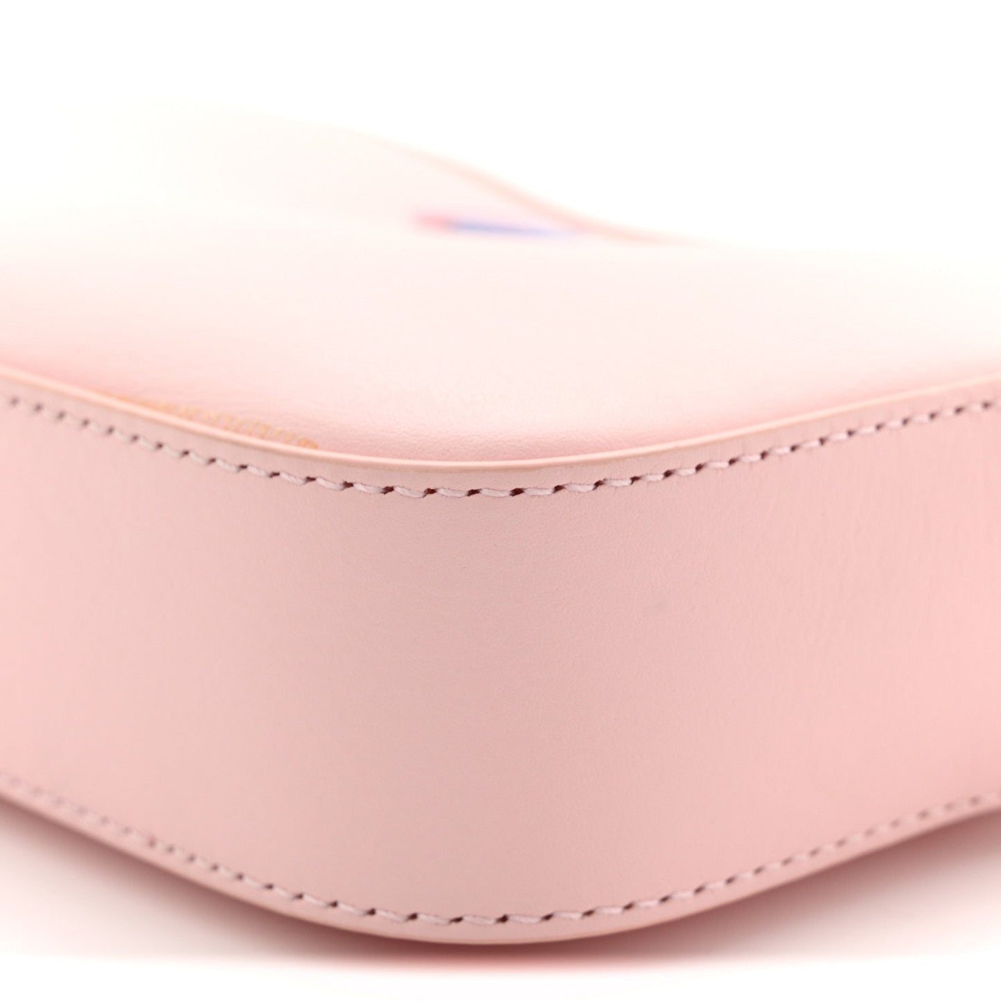 Dollar Calfskin Enamel Super Mini GG Marmont Chain Shoulder Bag Light Pink Blue